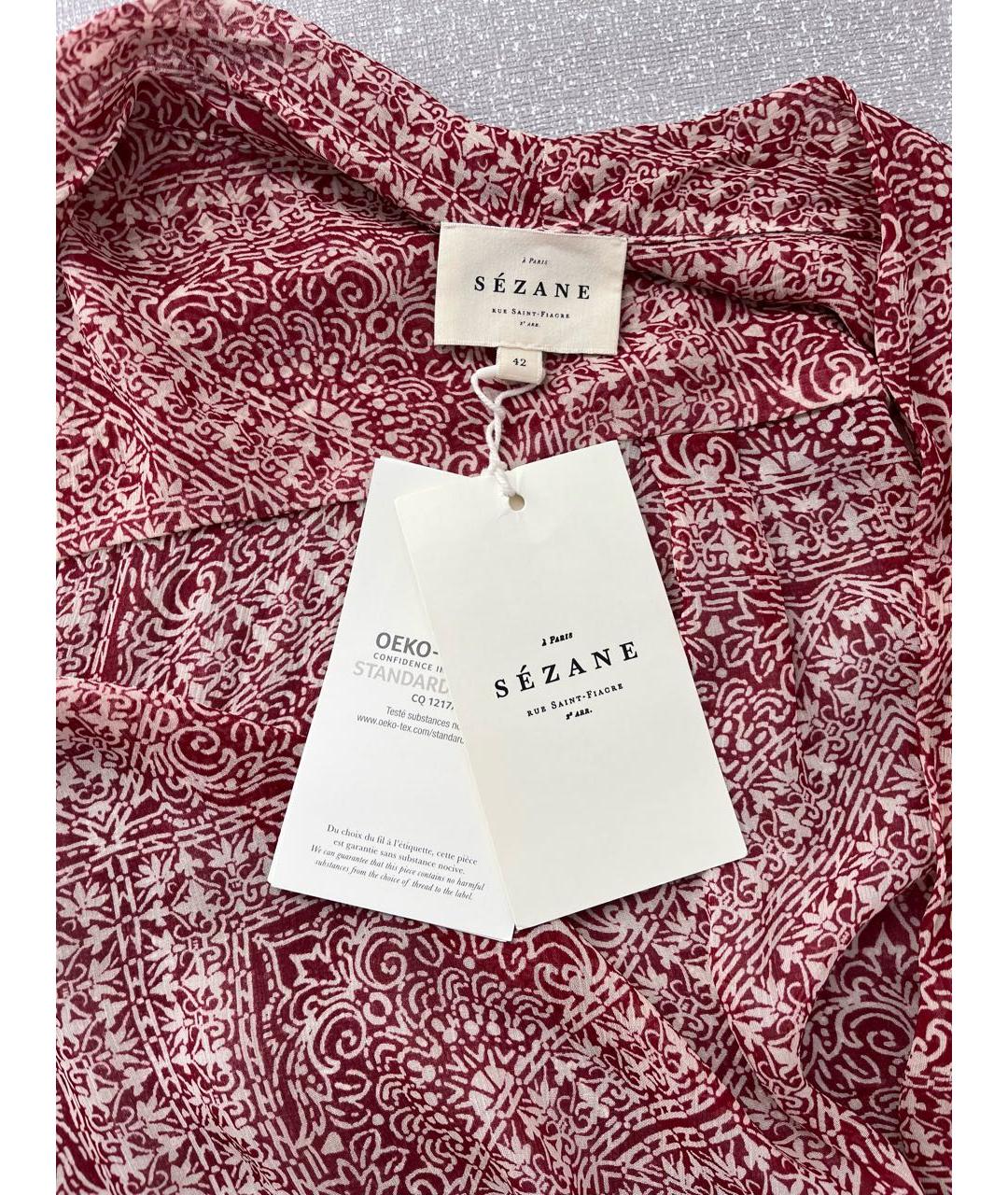 Sezane Бордовая вискозная блузы, фото 5
