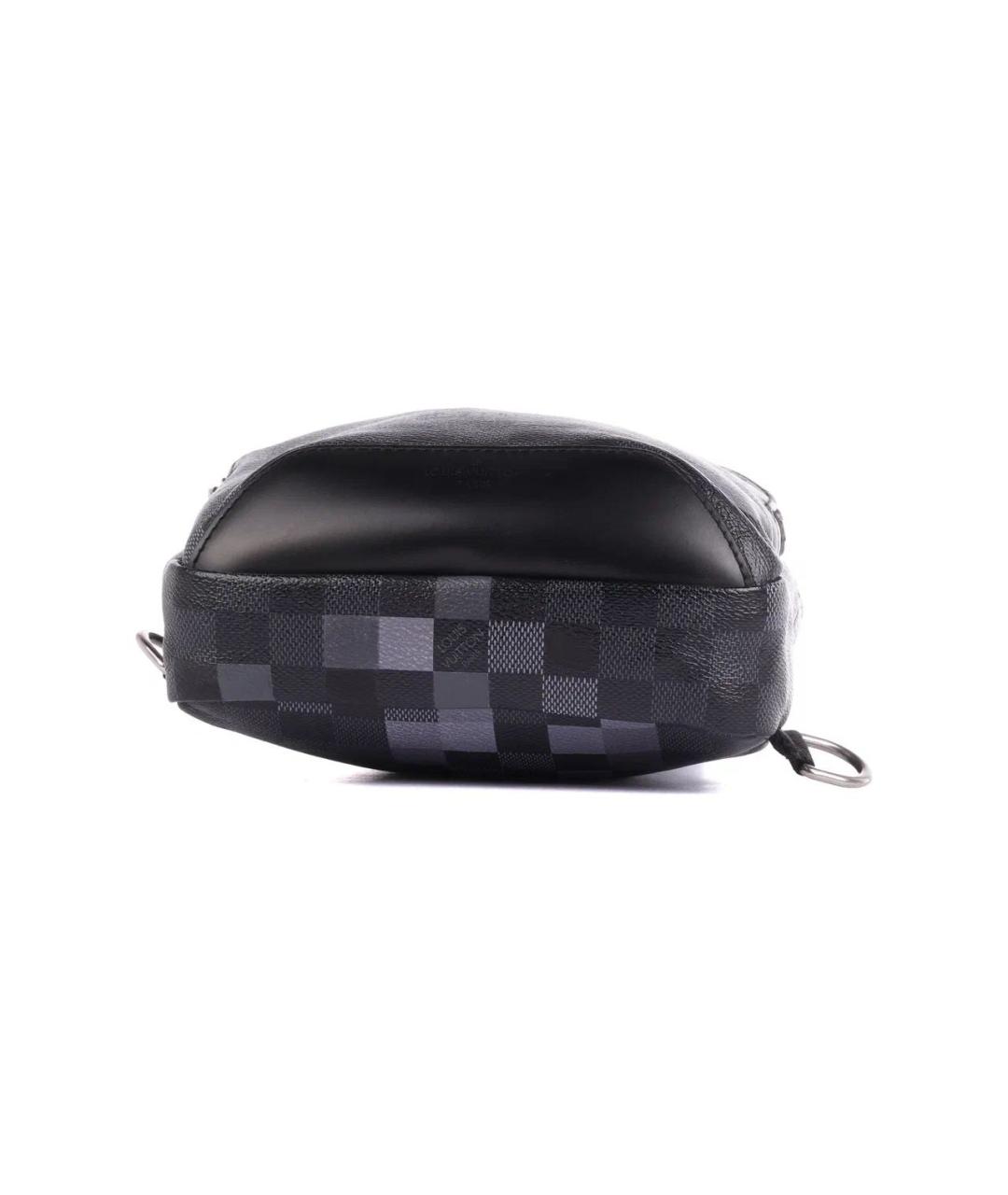 LOUIS VUITTON Антрацитовая кожаная сумка на плечо, фото 5