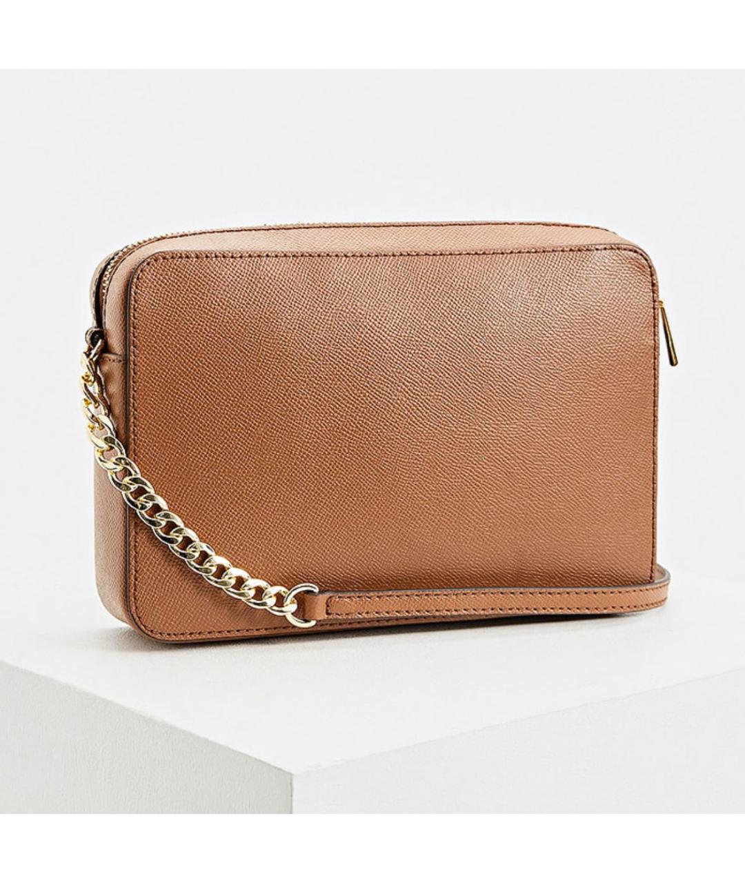MICHAEL KORS Коричневая кожаная сумка через плечо, фото 3
