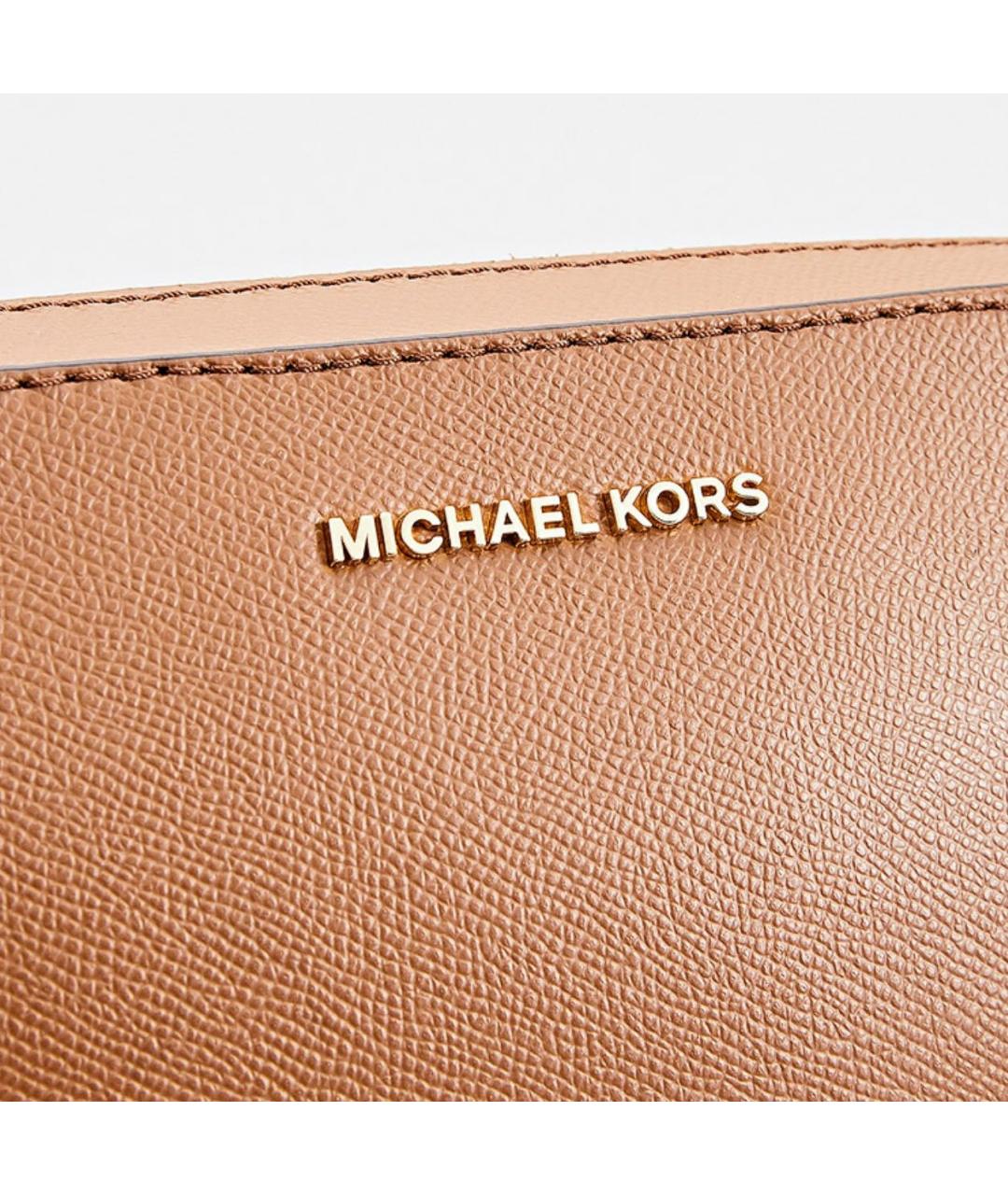 MICHAEL KORS Коричневая кожаная сумка через плечо, фото 4