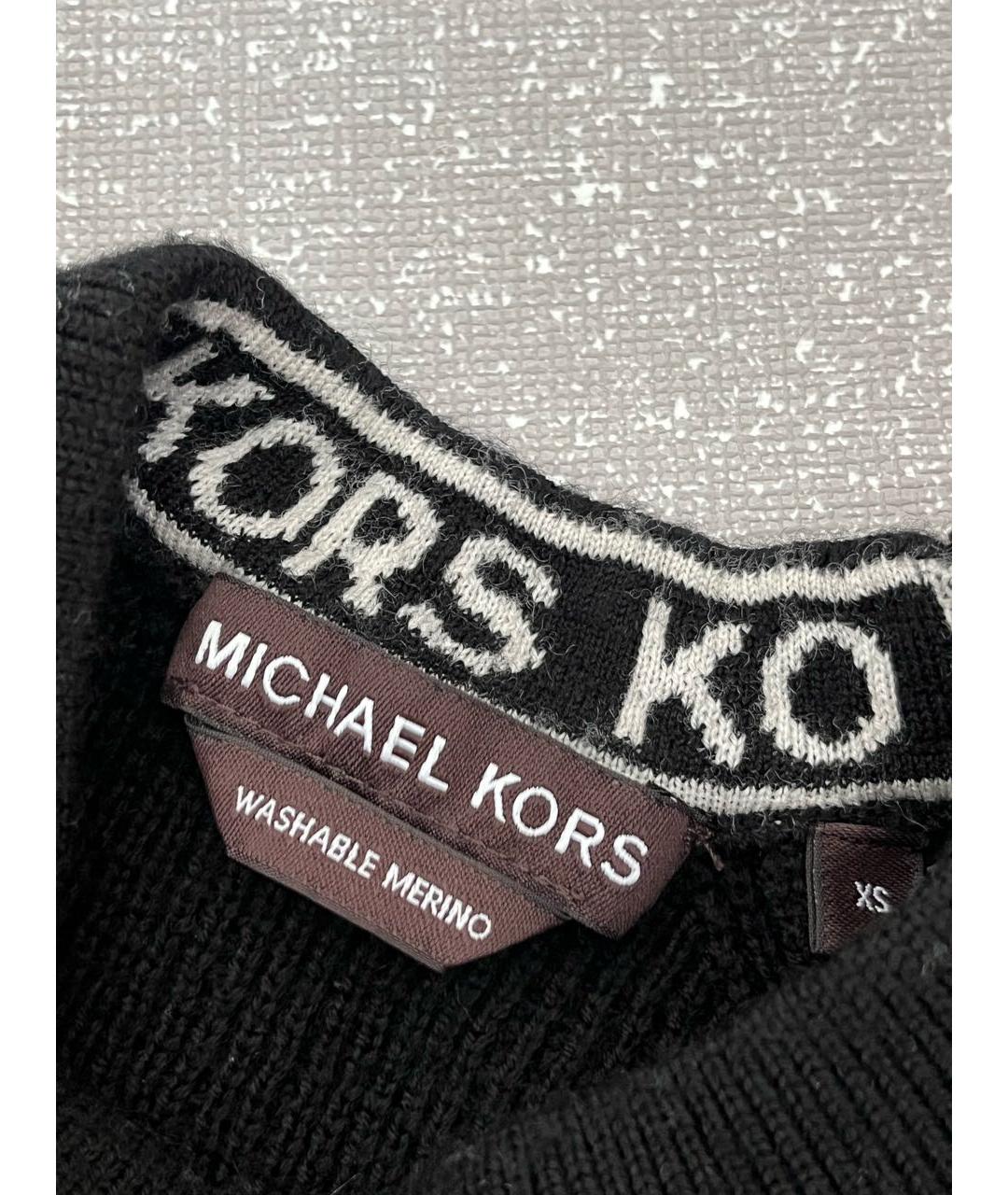 MICHAEL KORS Черный шерстяной джемпер / свитер, фото 4