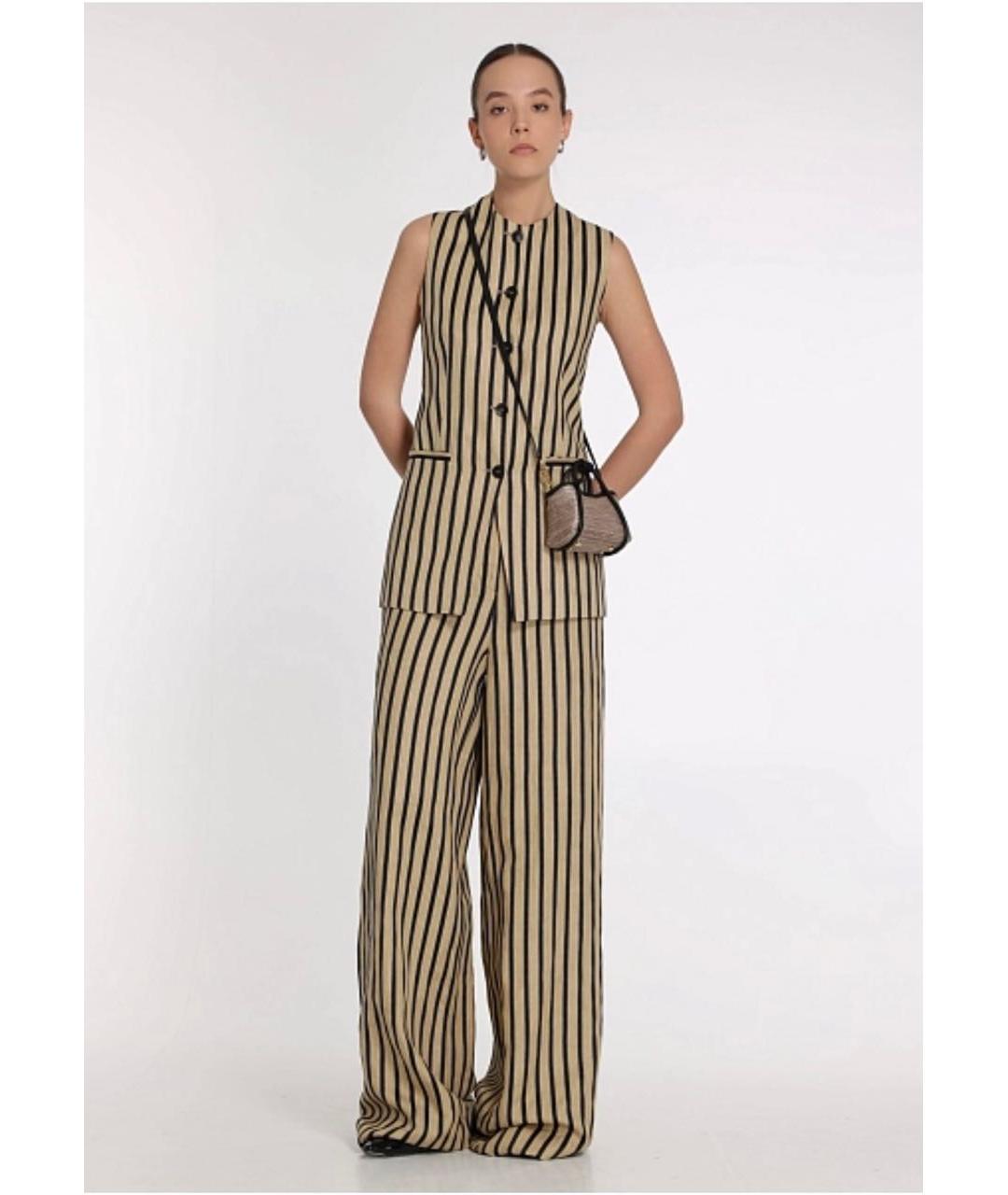 MAX MARA Бежевый льняной костюм с брюками, фото 5