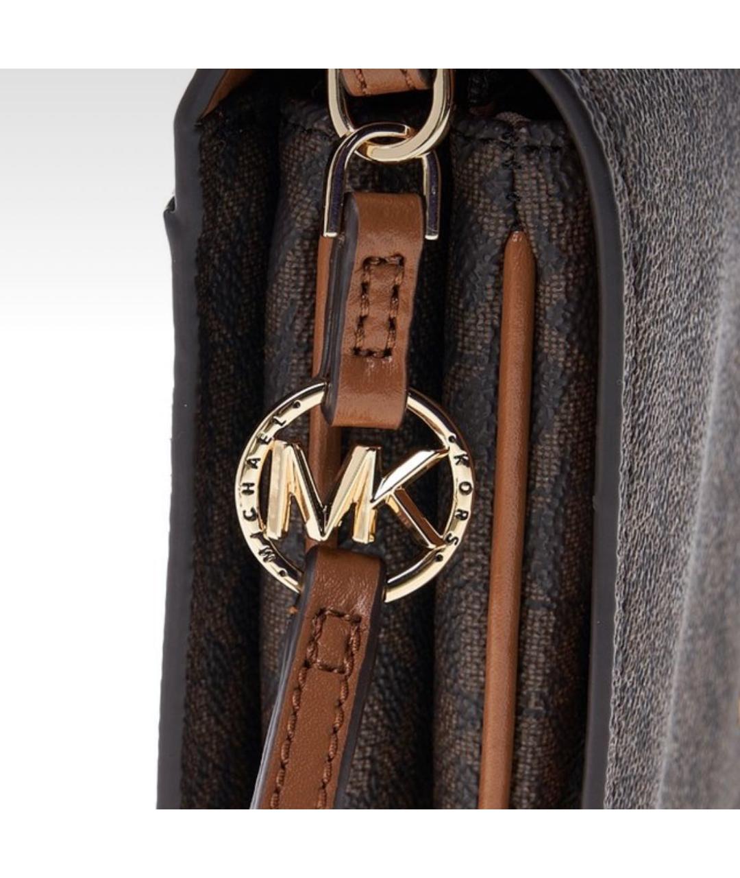MICHAEL KORS Коричневая кожаная сумка через плечо, фото 6