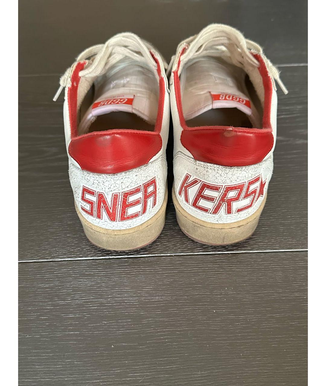 GOLDEN GOOSE DELUXE BRAND Белые кожаные низкие кроссовки / кеды, фото 3