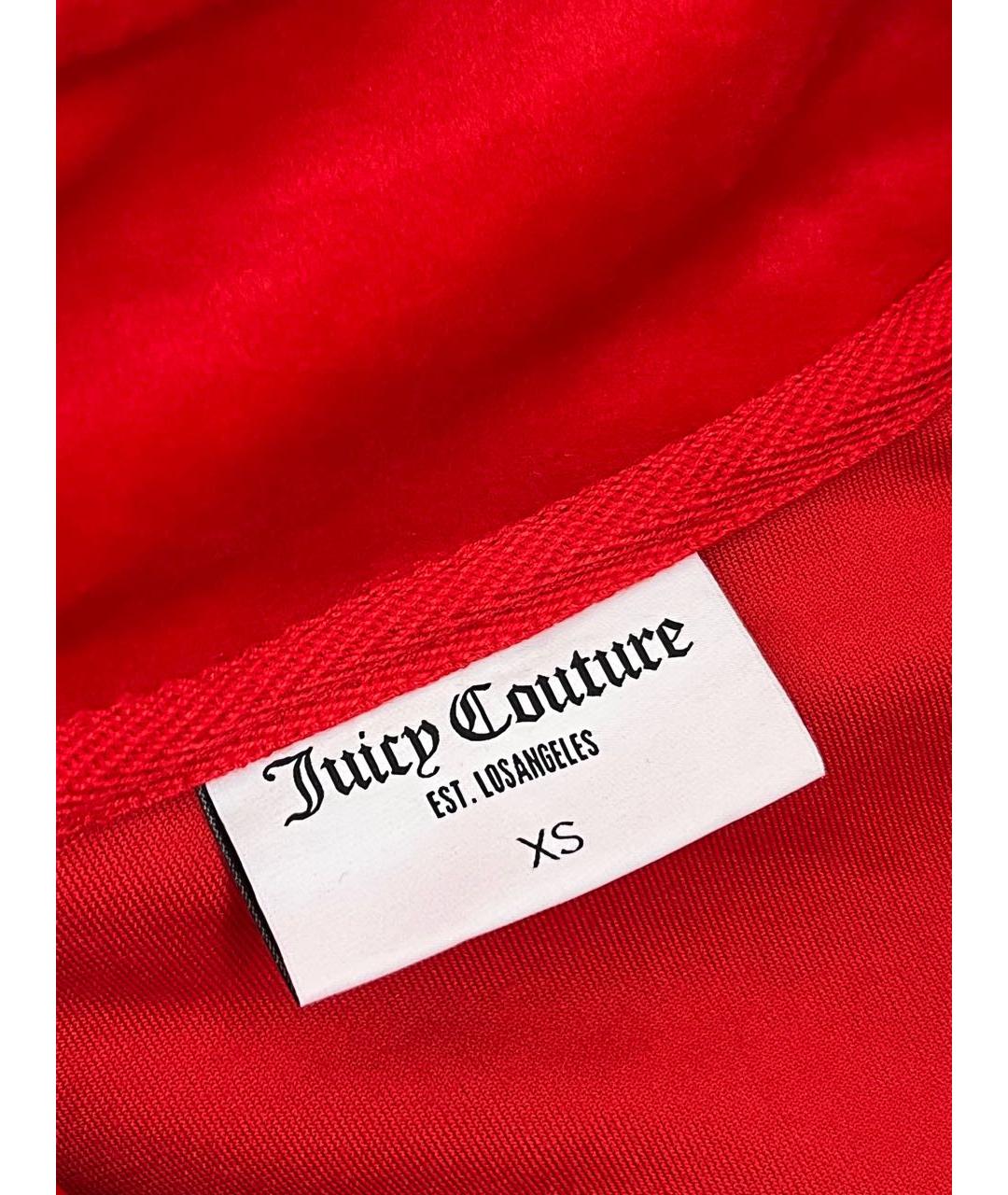 JUICY COUTURE Красный велюровый костюм с брюками, фото 7