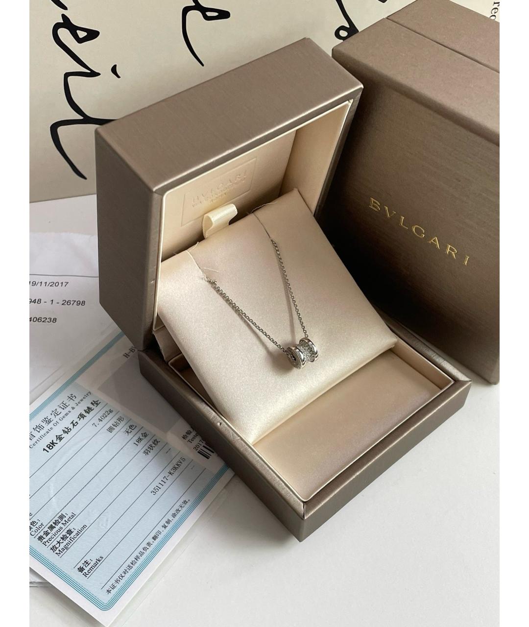 BVLGARI Серебряная подвеска из белого золота, фото 2