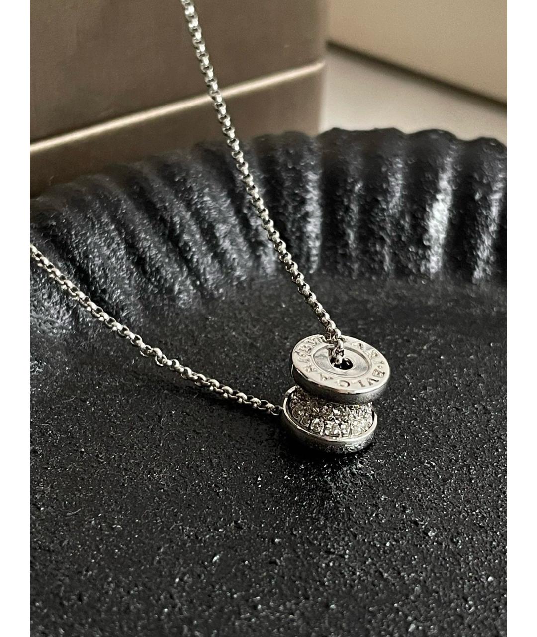 BVLGARI Серебряная подвеска из белого золота, фото 4