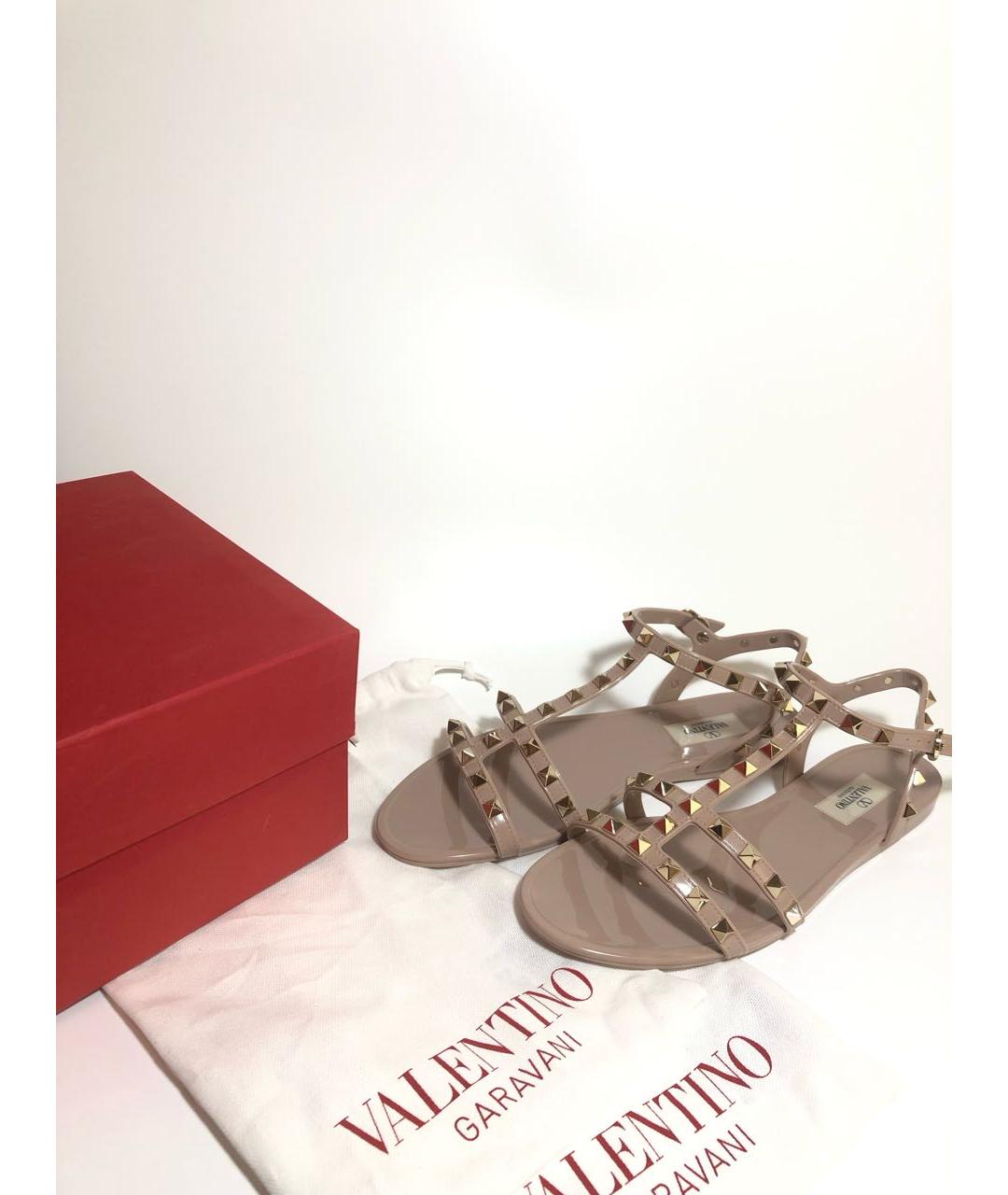 VALENTINO Бежевые сандалии, фото 6