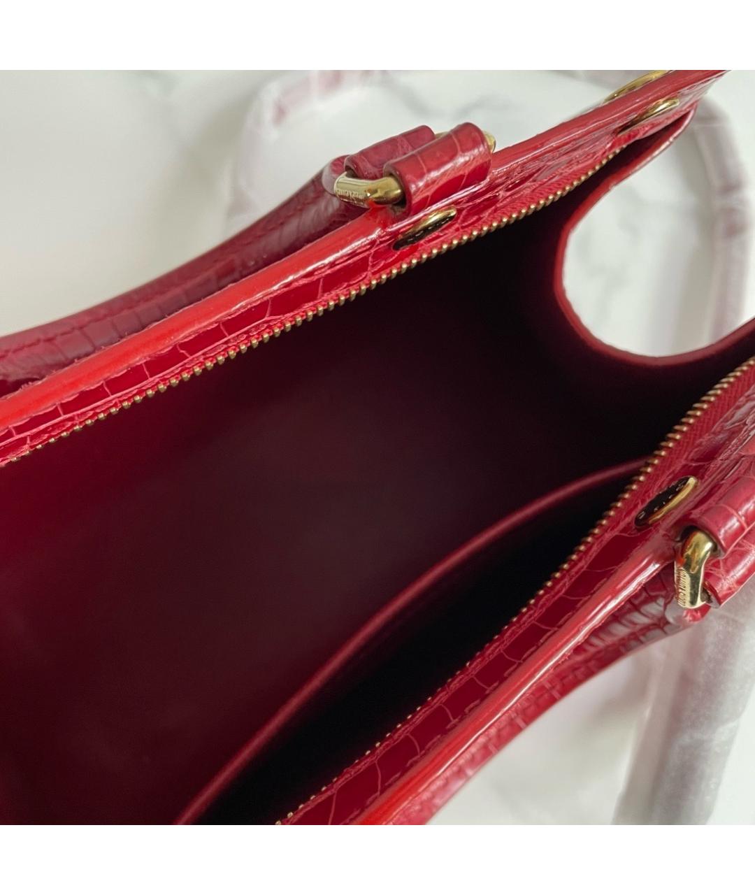 LOUIS VUITTON Красная кожаная сумка тоут, фото 7