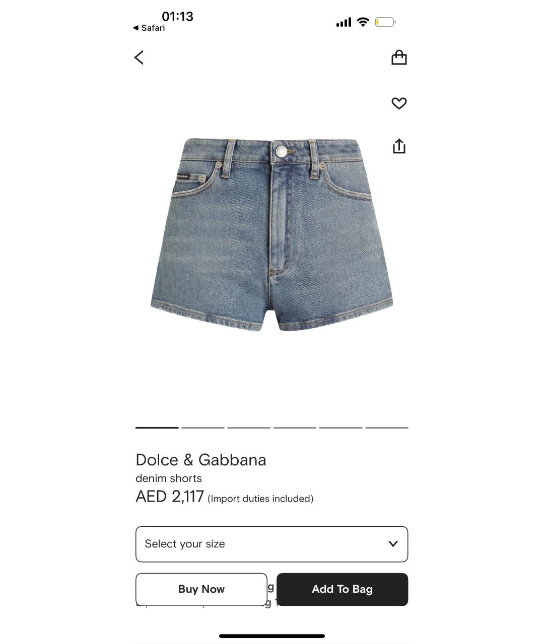DOLCE&GABBANA Темно-синие деним шорты, фото 5