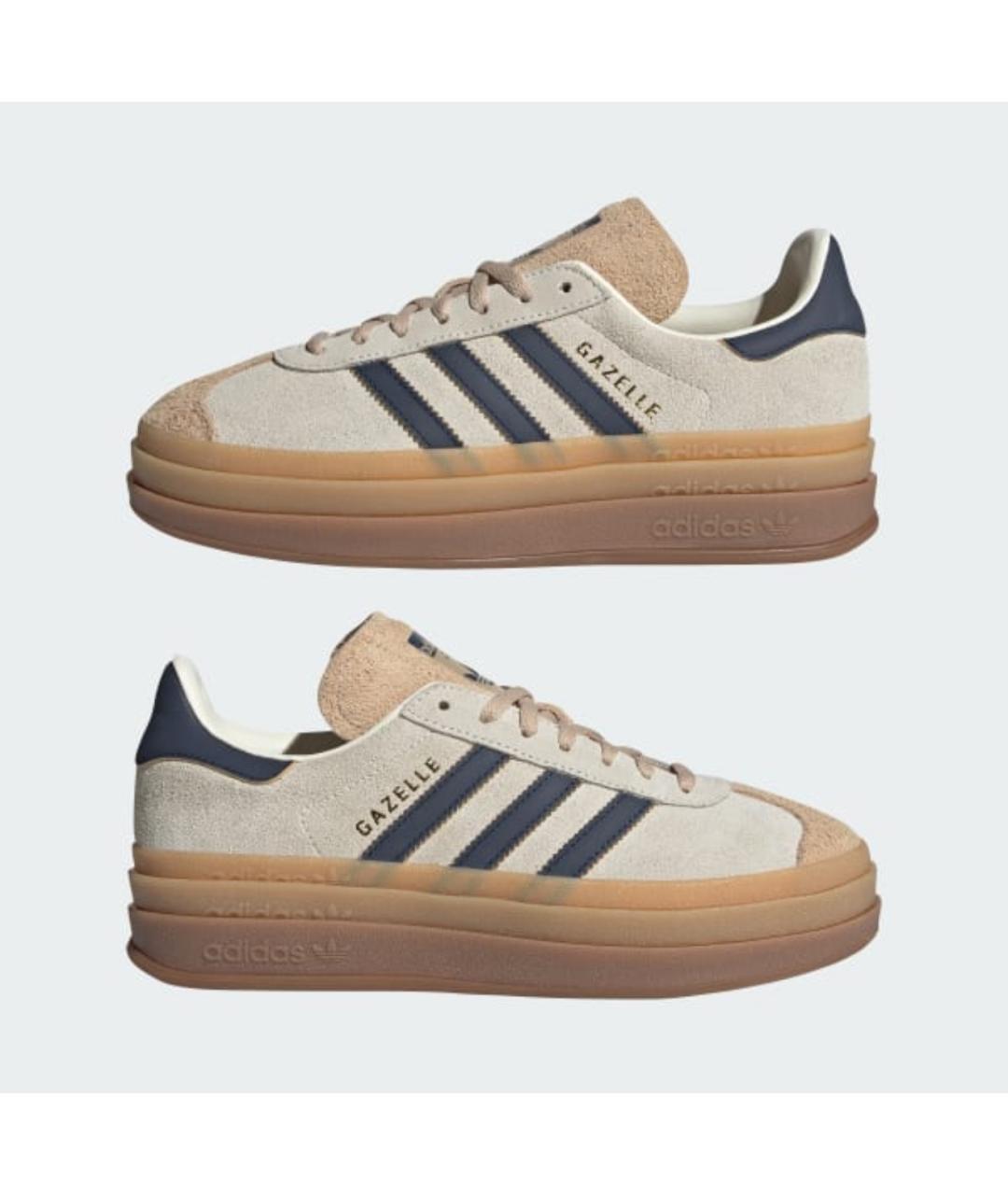ADIDAS Бежевые замшевые кеды, фото 2