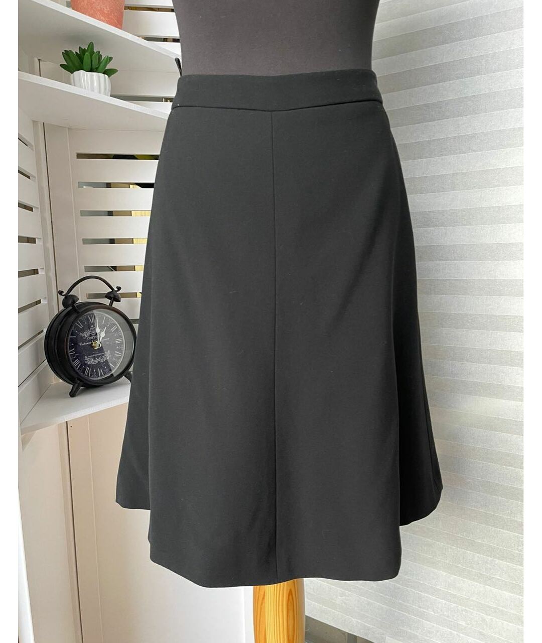 GIORGIO ARMANI Черная шерстяная юбка миди, фото 9