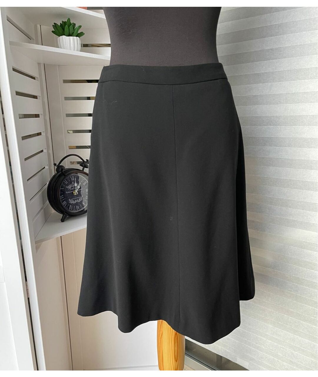 GIORGIO ARMANI Черная шерстяная юбка миди, фото 2