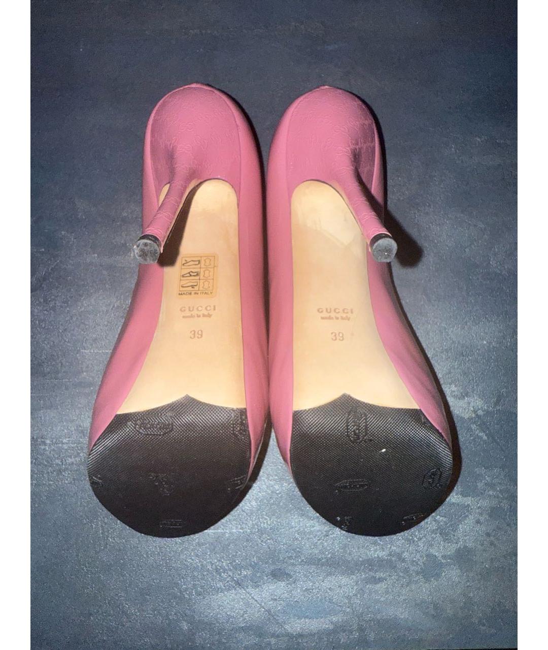 GUCCI Розовые туфли из лакированной кожи, фото 5