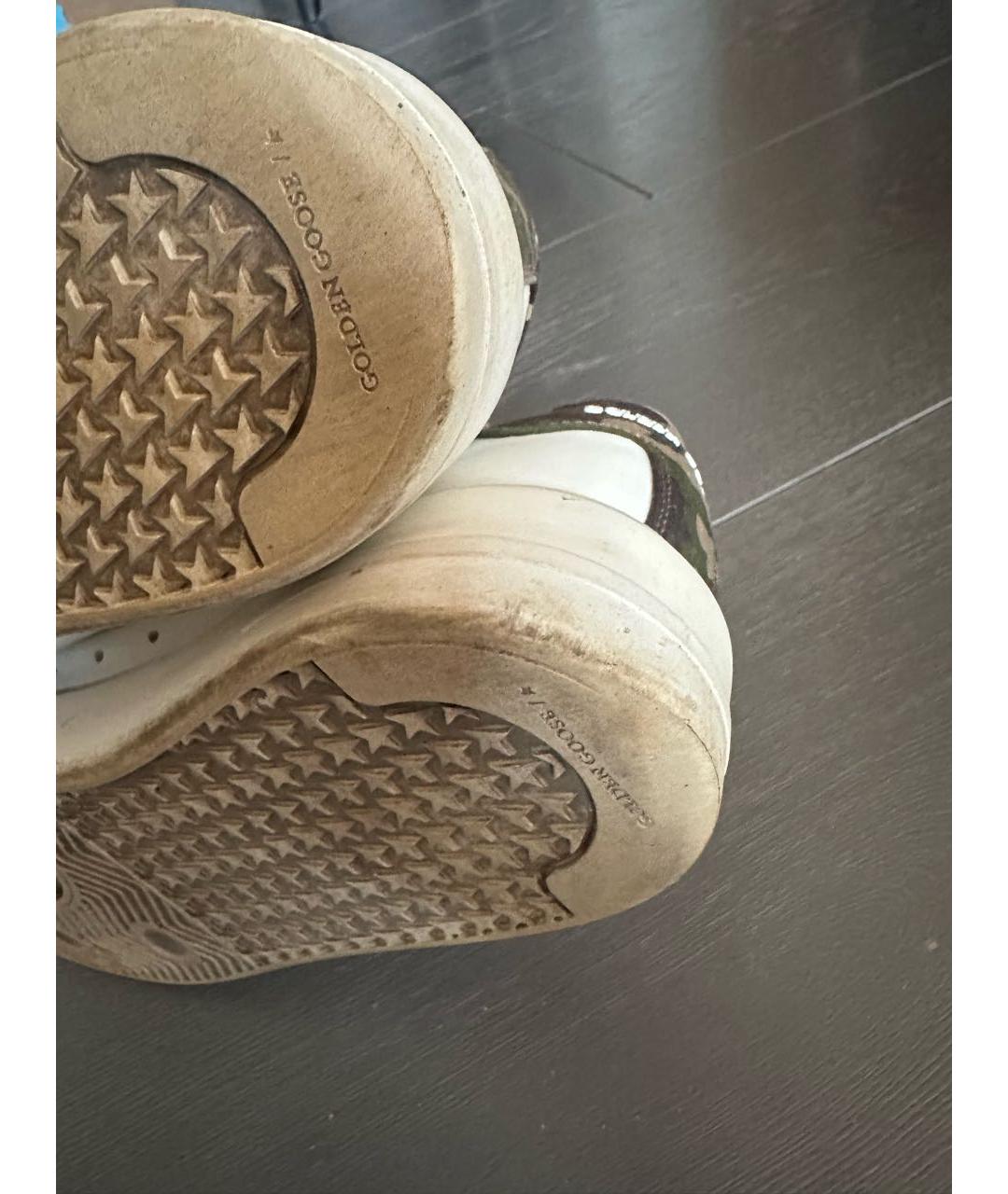 GOLDEN GOOSE DELUXE BRAND Белые кожаные низкие кроссовки / кеды, фото 4