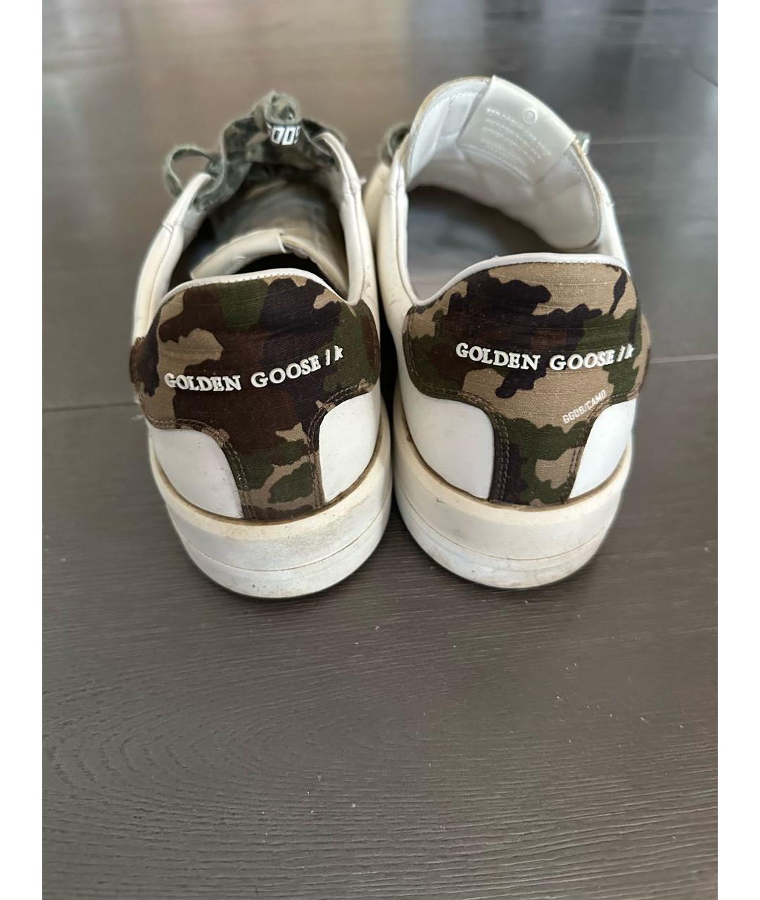 GOLDEN GOOSE DELUXE BRAND Белые кожаные низкие кроссовки / кеды, фото 3