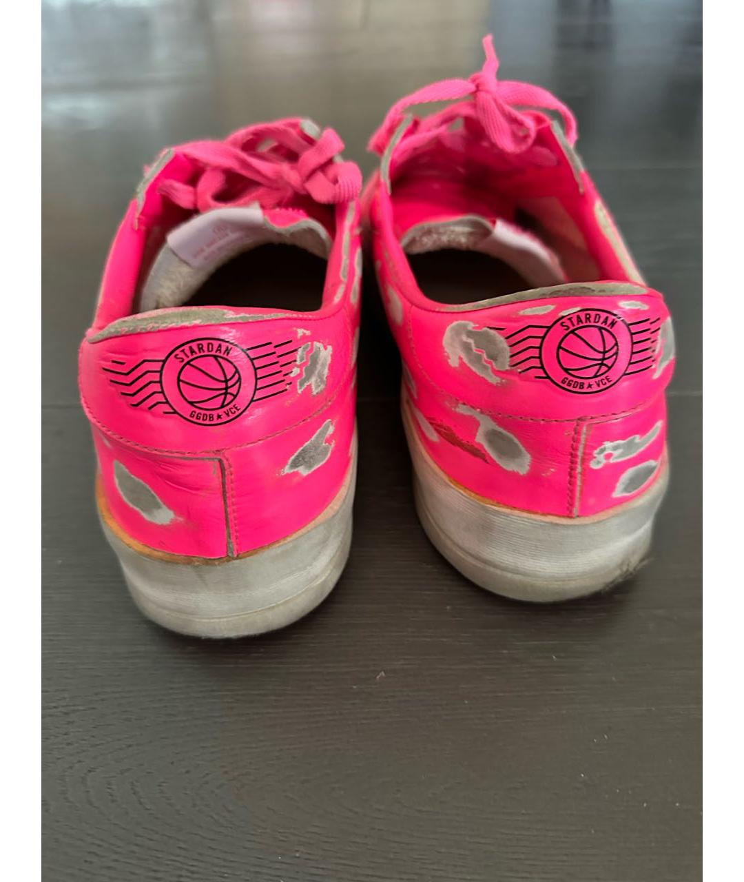 GOLDEN GOOSE DELUXE BRAND Розовые низкие кроссовки / кеды, фото 3