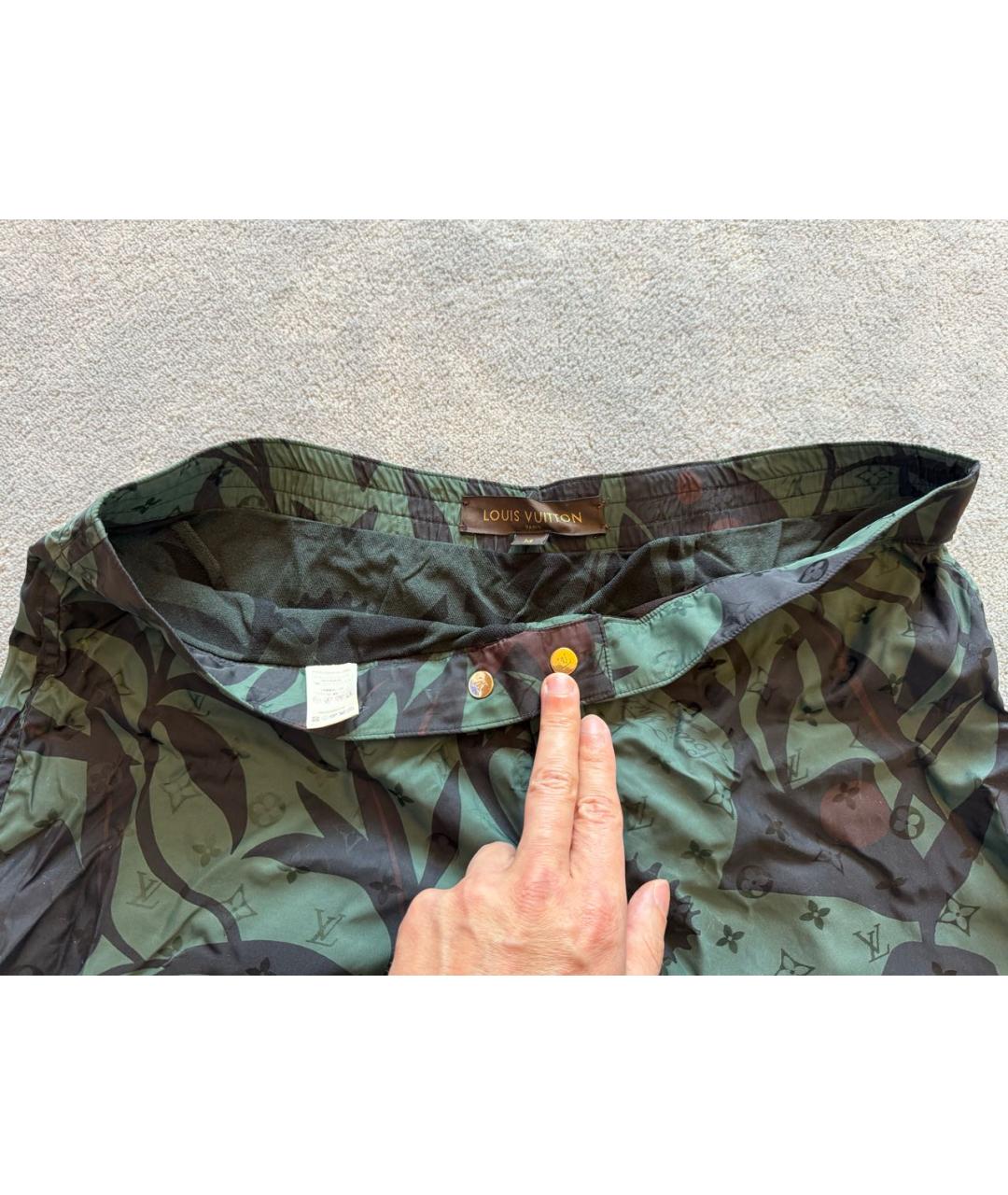 LOUIS VUITTON Хаки шорты, фото 3