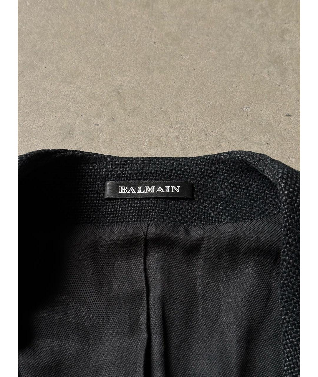 BALMAIN Черный хлопковый жилет, фото 3