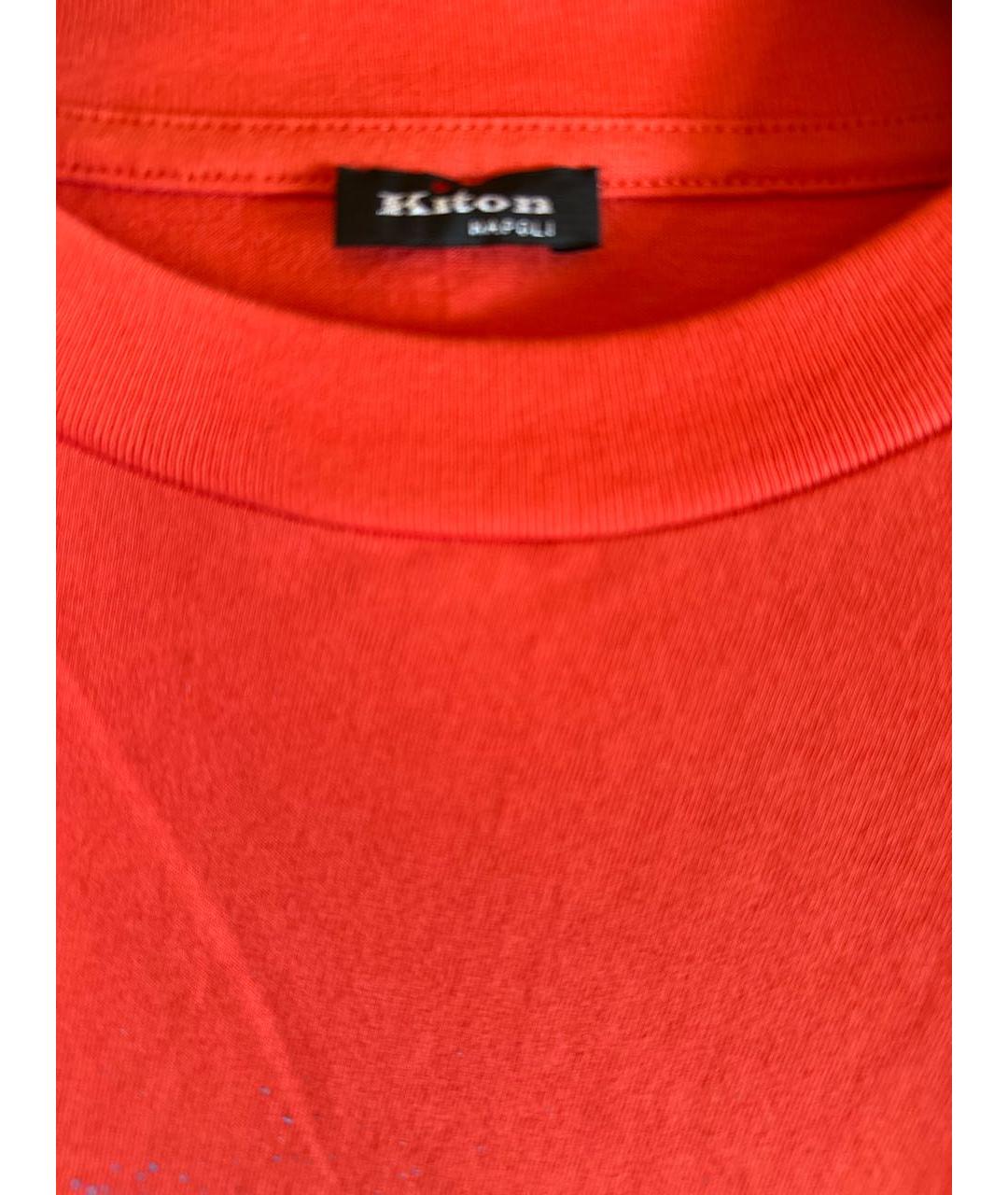 KITON Красная хлопковая футболка, фото 3