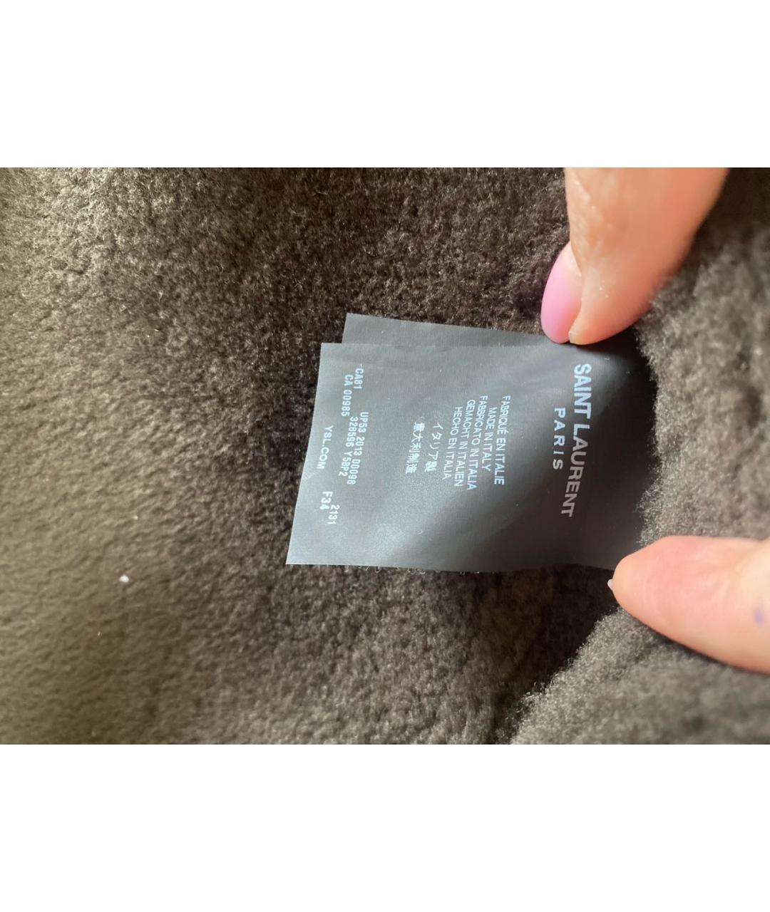 SAINT LAURENT Коричневая замшевая дубленка, фото 3