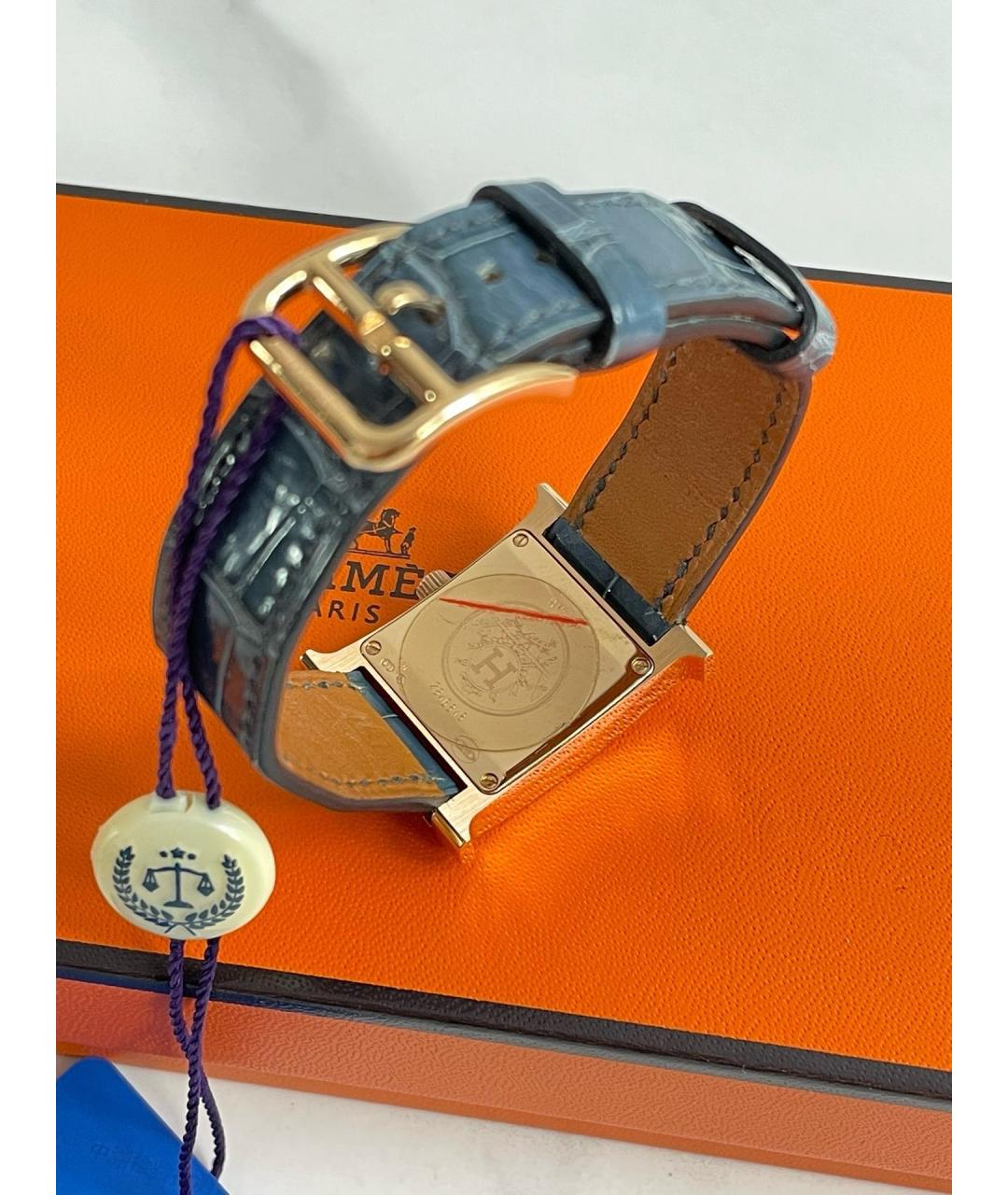 HERMES Белые часы из розового золота, фото 6