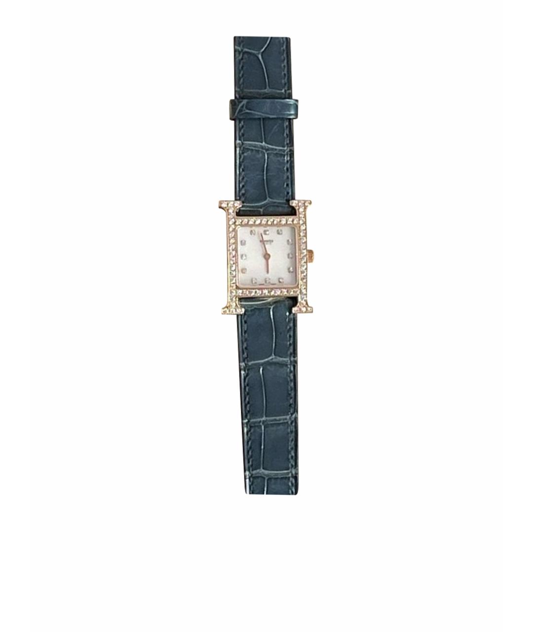 HERMES Белые часы из розового золота, фото 1