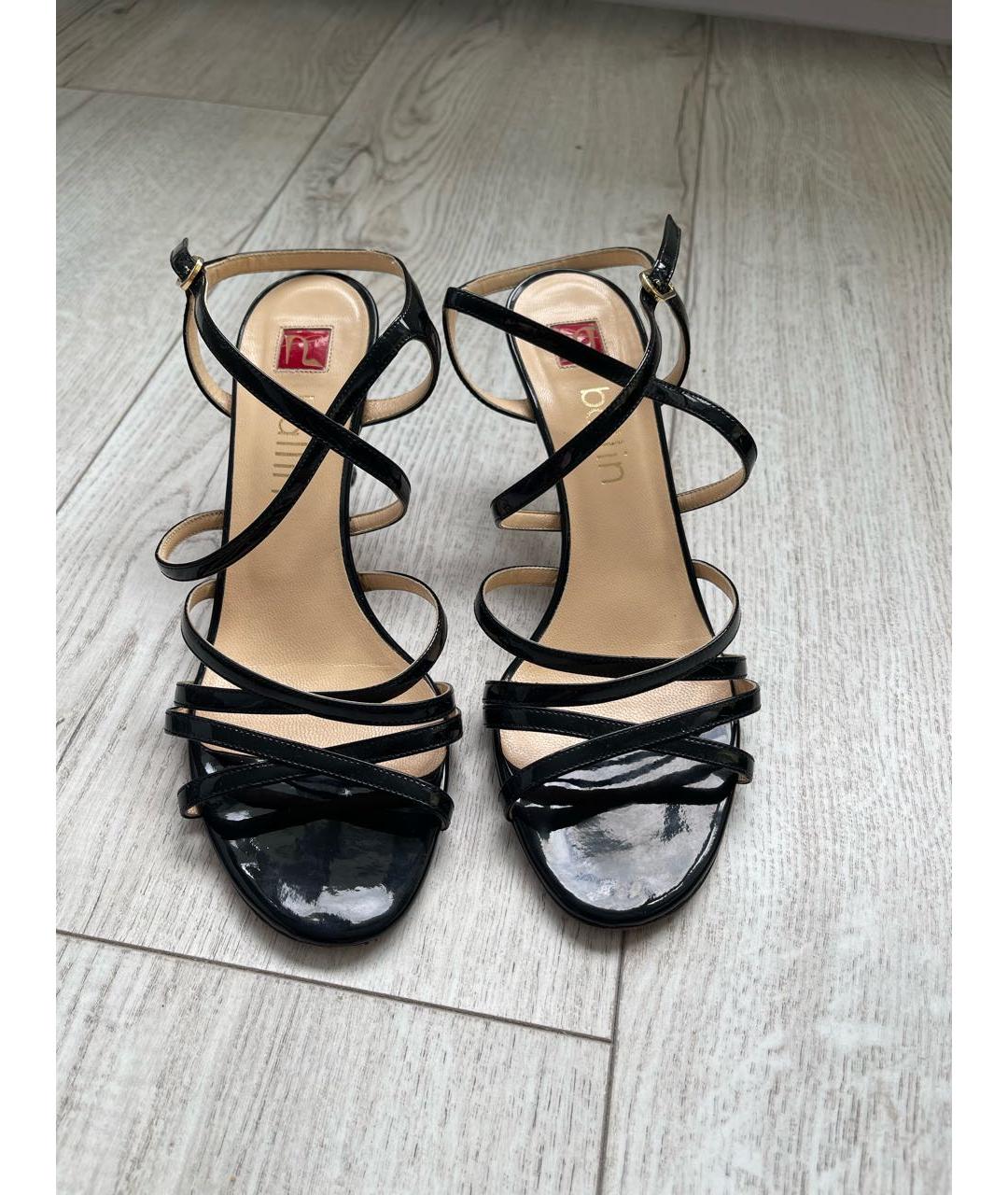 BALLY Черные кожаные босоножки, фото 5