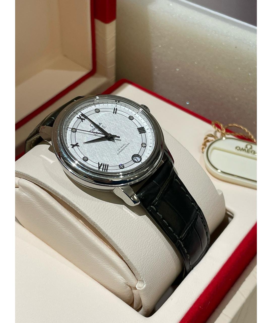 OMEGA Белые часы, фото 3
