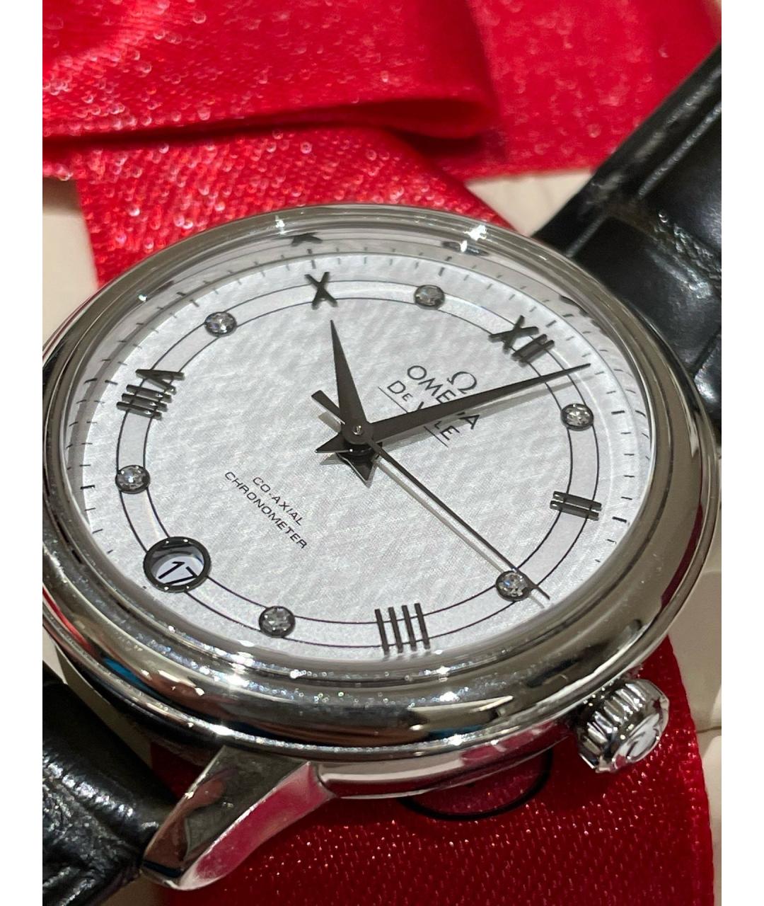 OMEGA Белые часы, фото 6