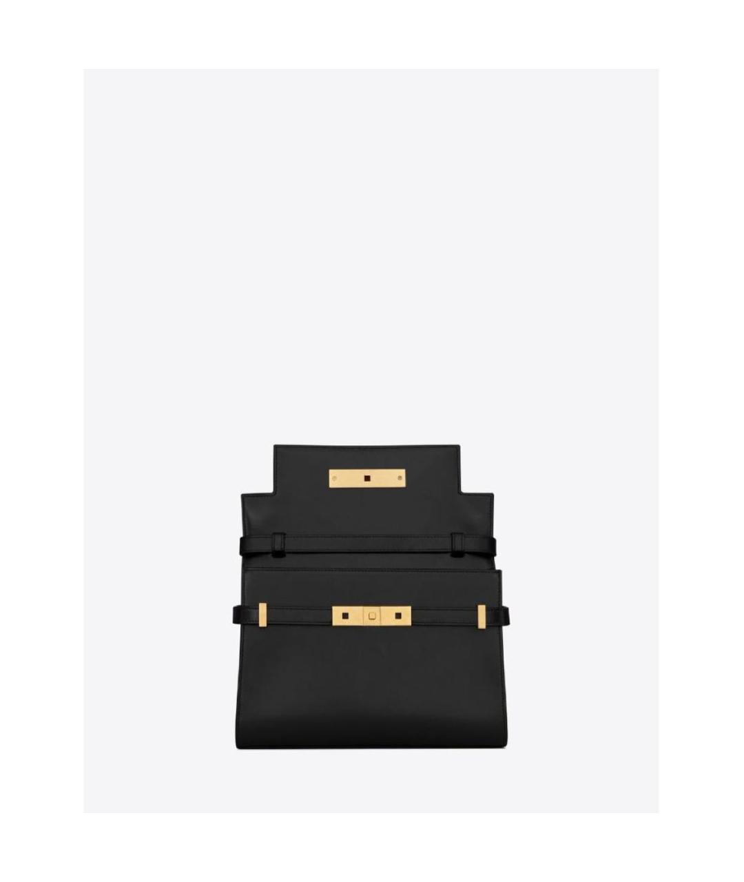 SAINT LAURENT Черная кожаная сумка через плечо, фото 4