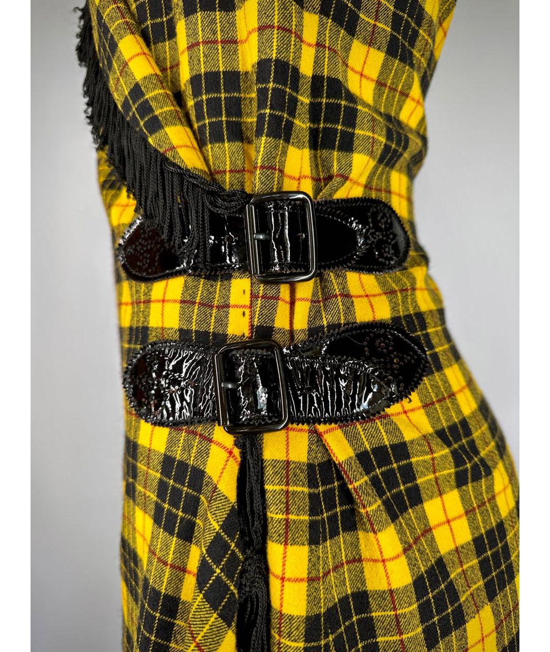 JEAN PAUL GAULTIER Мульти шерстяное повседневное платье, фото 5