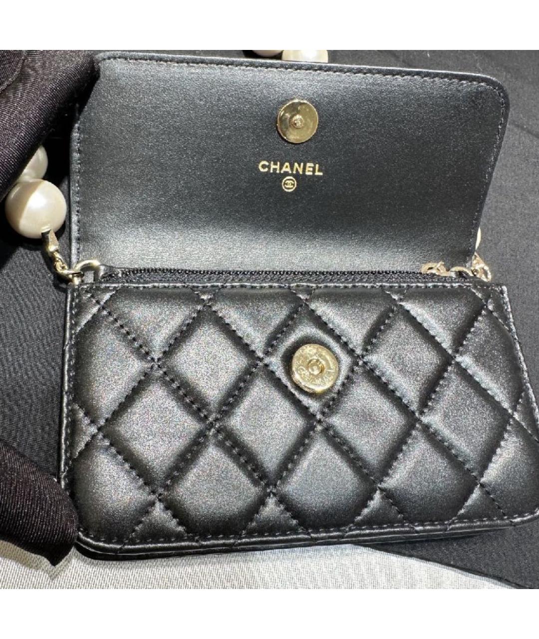 CHANEL Черный кошелек, фото 7