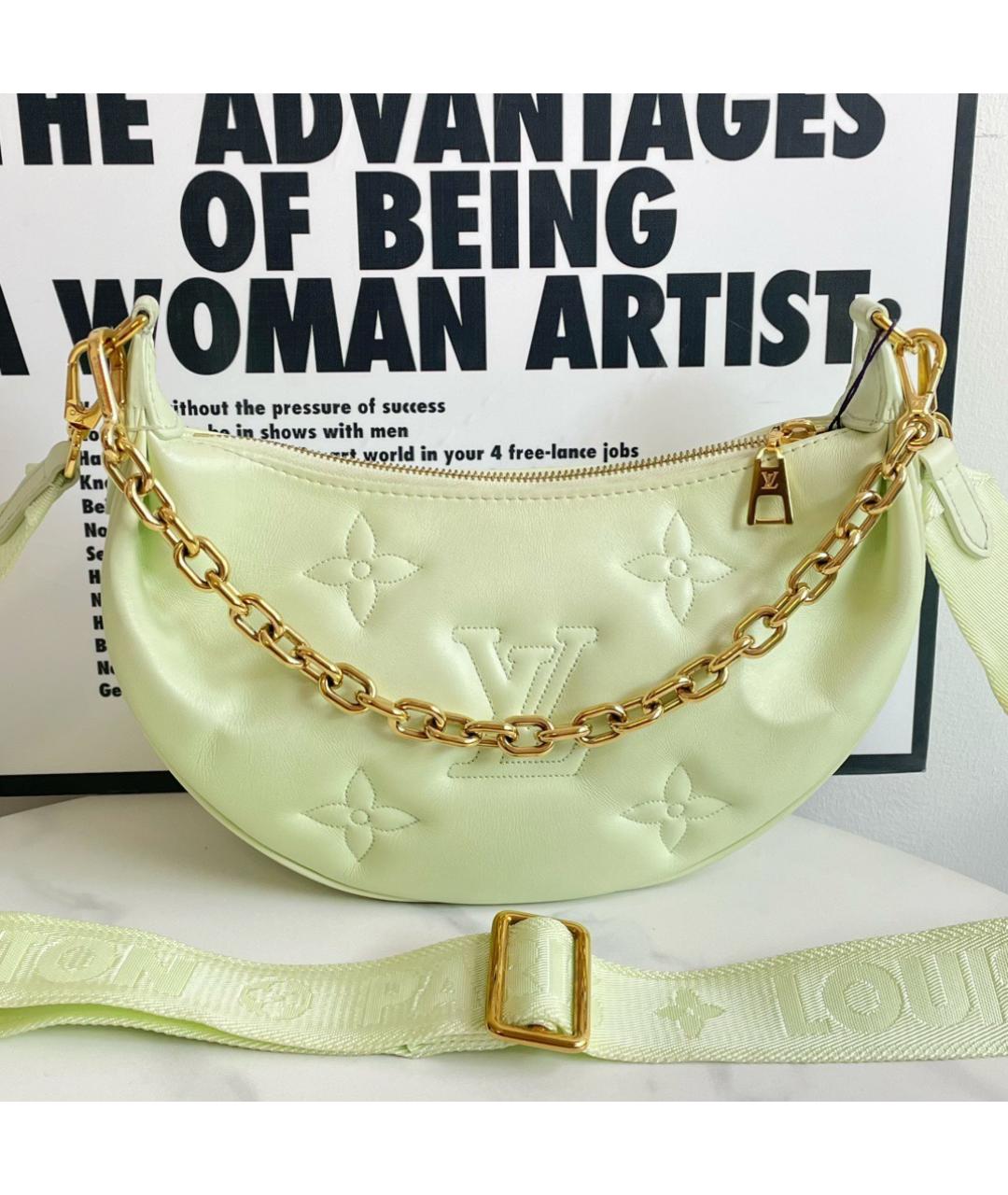 LOUIS VUITTON Зеленая кожаная сумка через плечо, фото 9