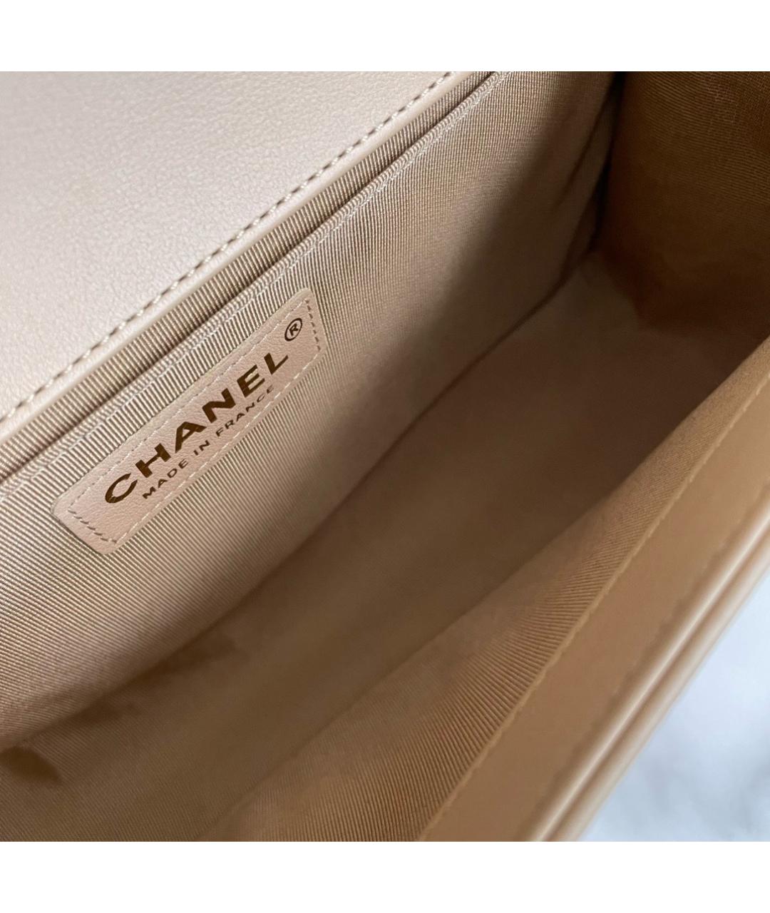 CHANEL Хаки кожаная сумка через плечо, фото 7