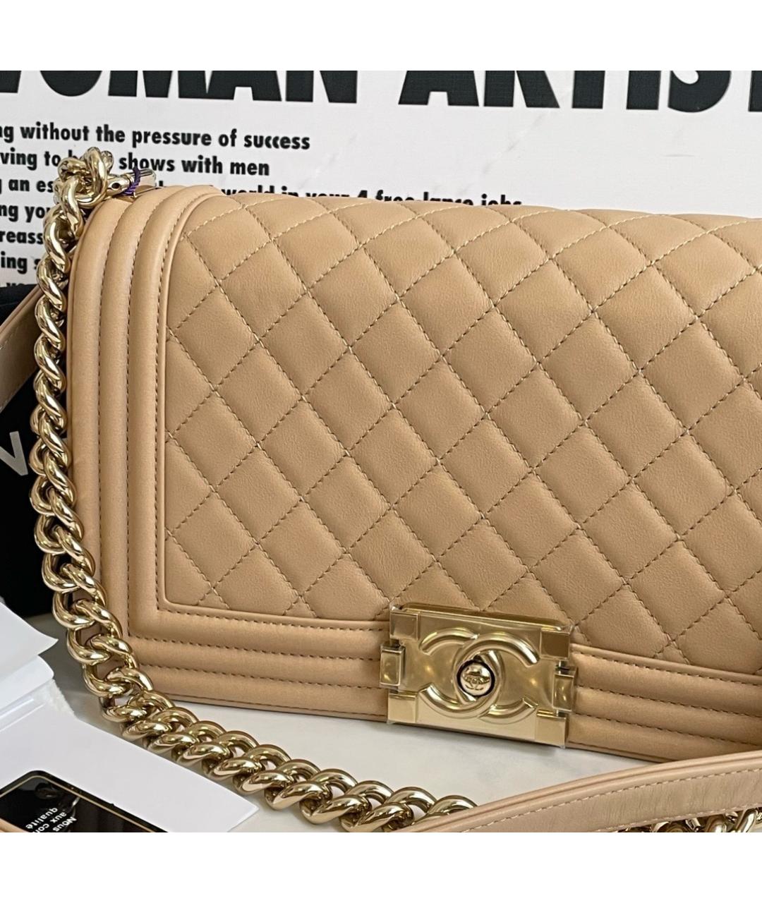 CHANEL Хаки кожаная сумка через плечо, фото 2
