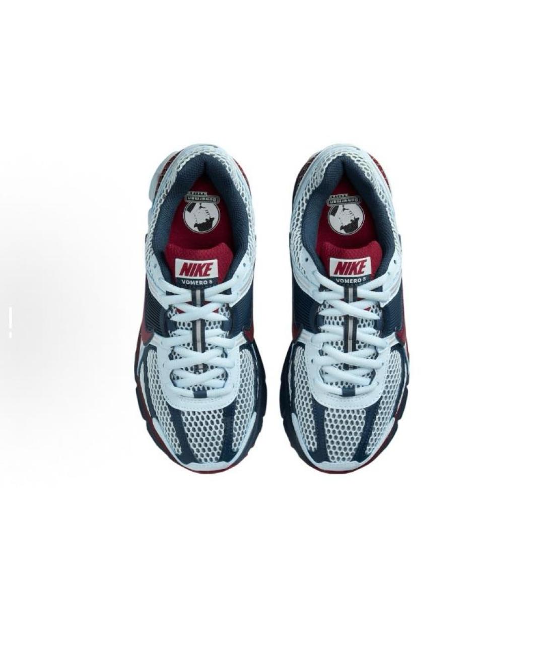 NIKE Голубые текстильные низкие кроссовки / кеды, фото 4