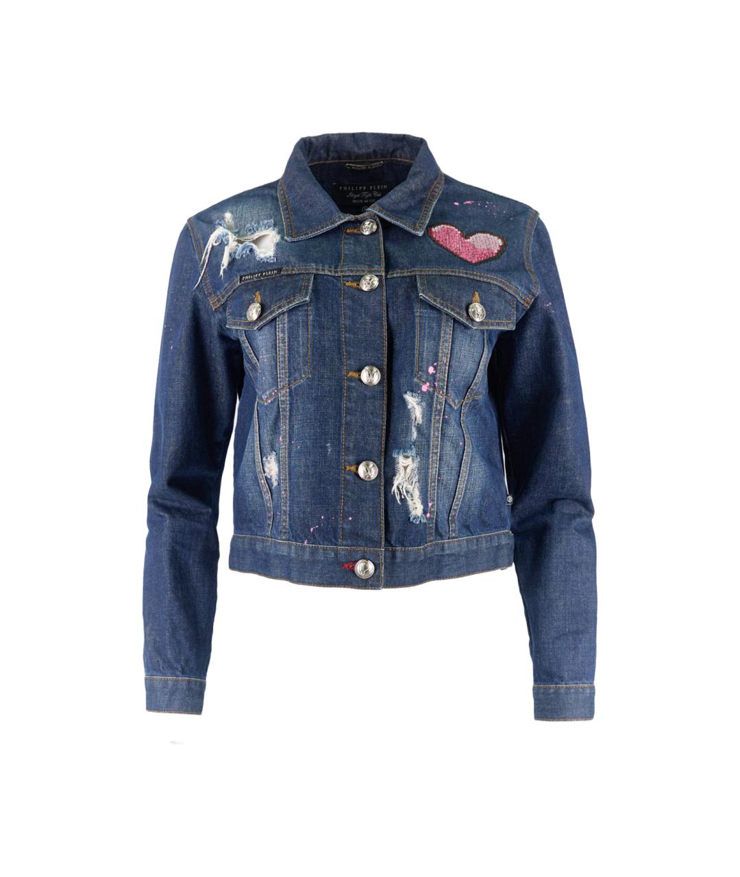 PHILIPP PLEIN Синяя хлопковая куртка, фото 1