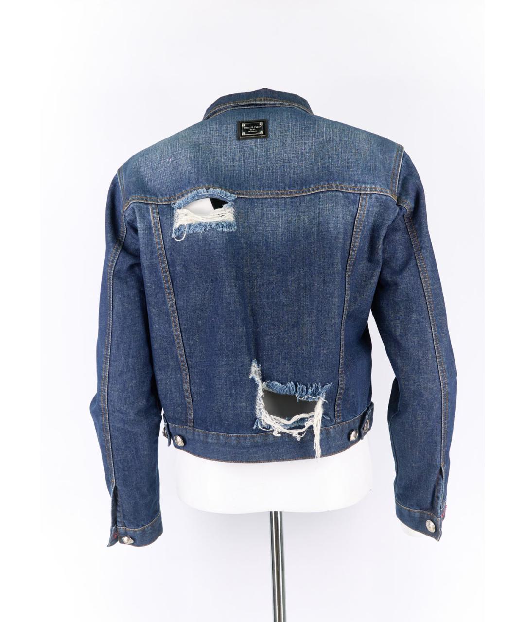 PHILIPP PLEIN Синяя хлопковая куртка, фото 2