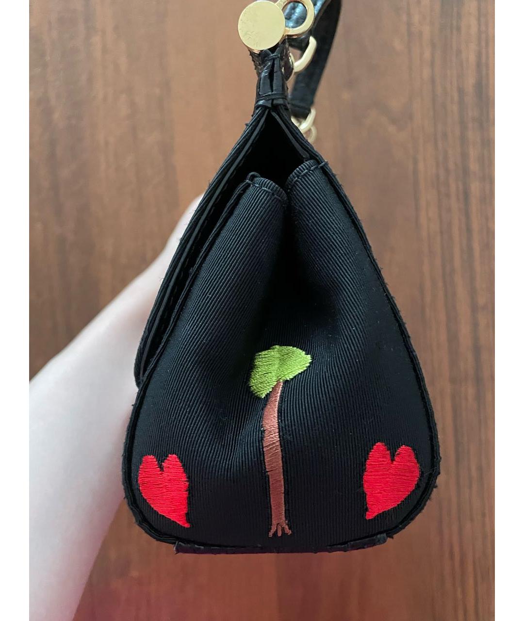 DOLCE&GABBANA Черная деним поясная сумка, фото 4