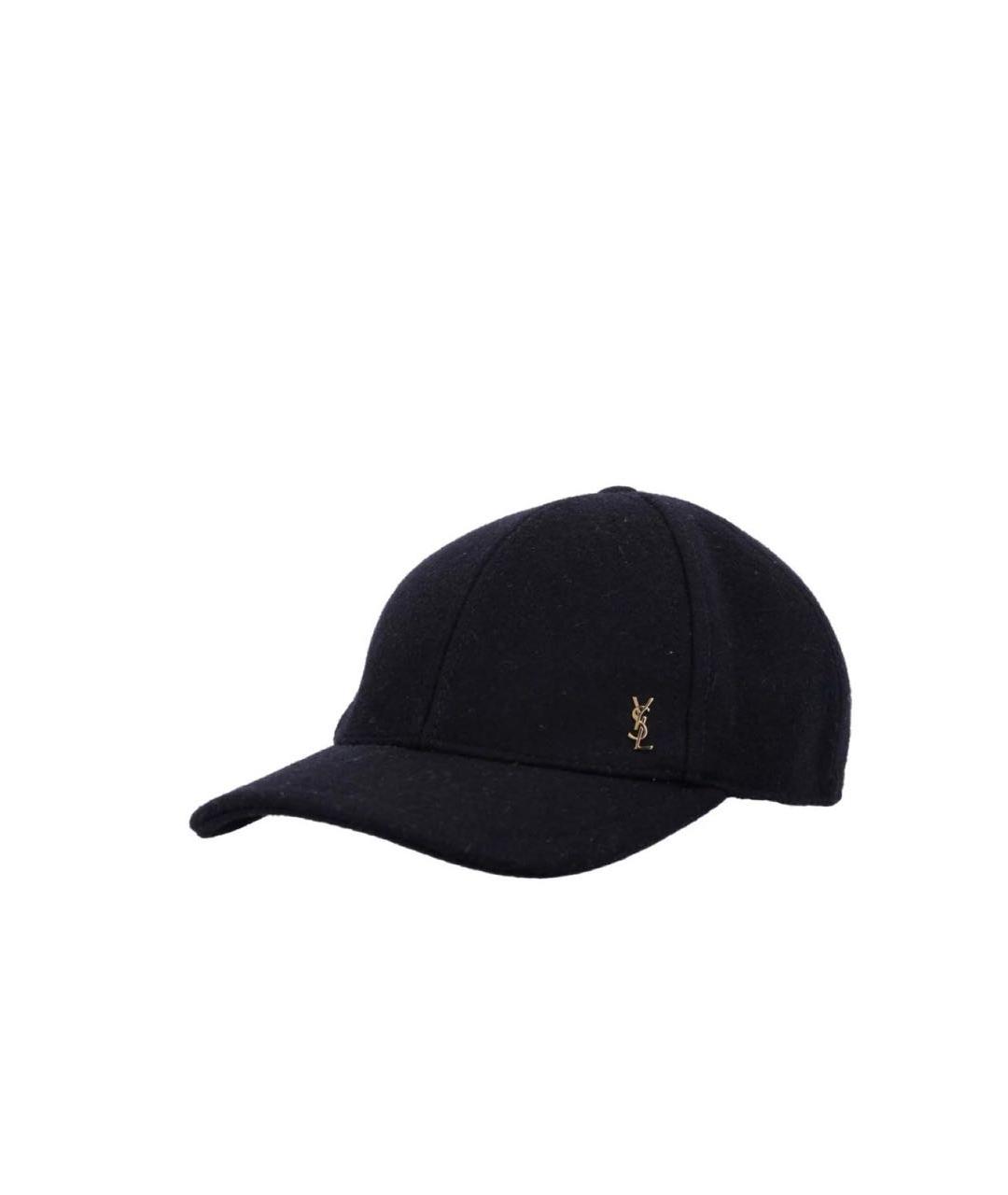 SAINT LAURENT Черная хлопковая кепка/бейсболка, фото 1