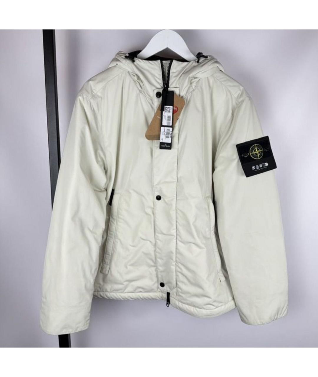 STONE ISLAND Бежевый пуховик, фото 2