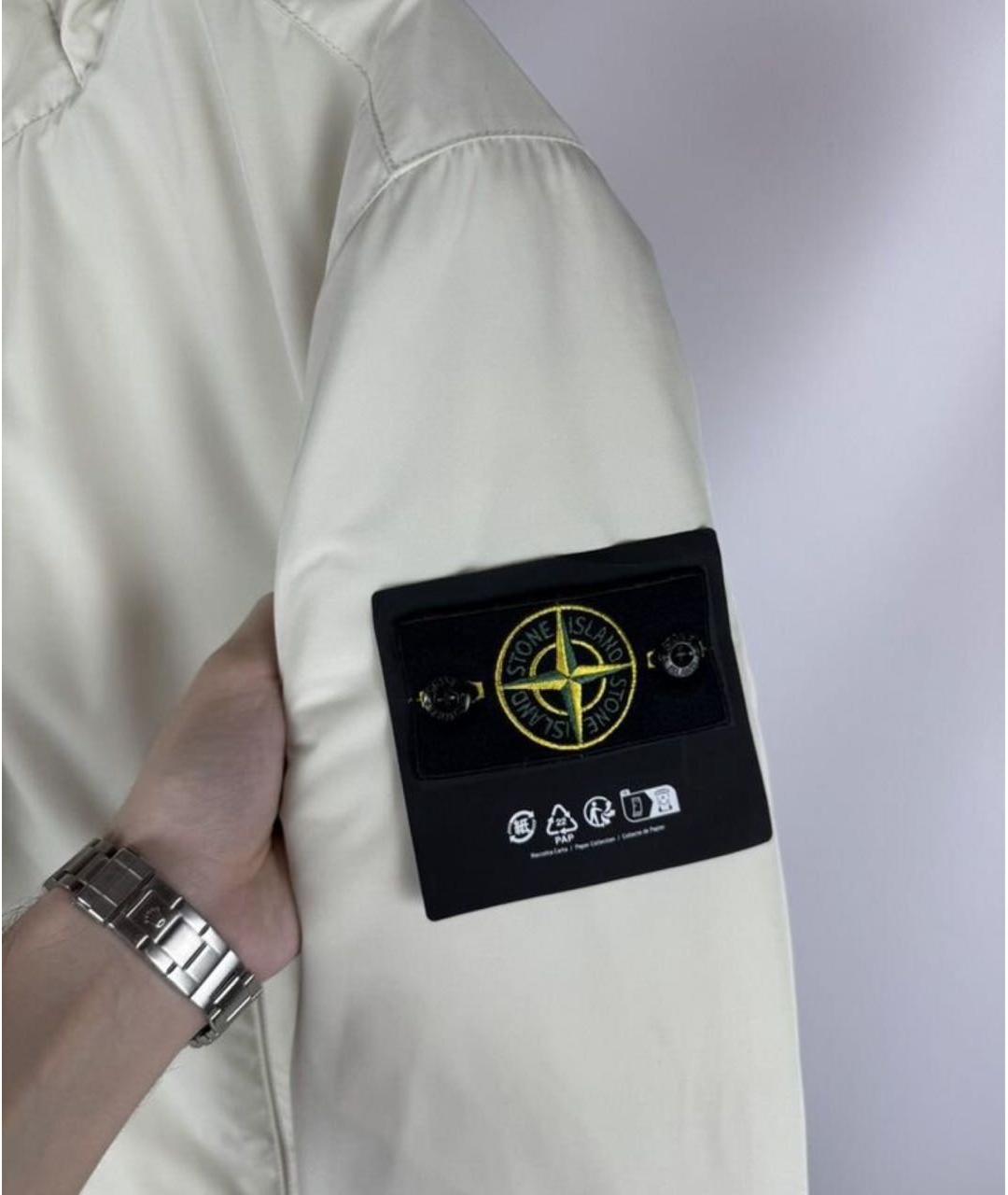 STONE ISLAND Бежевый пуховик, фото 4