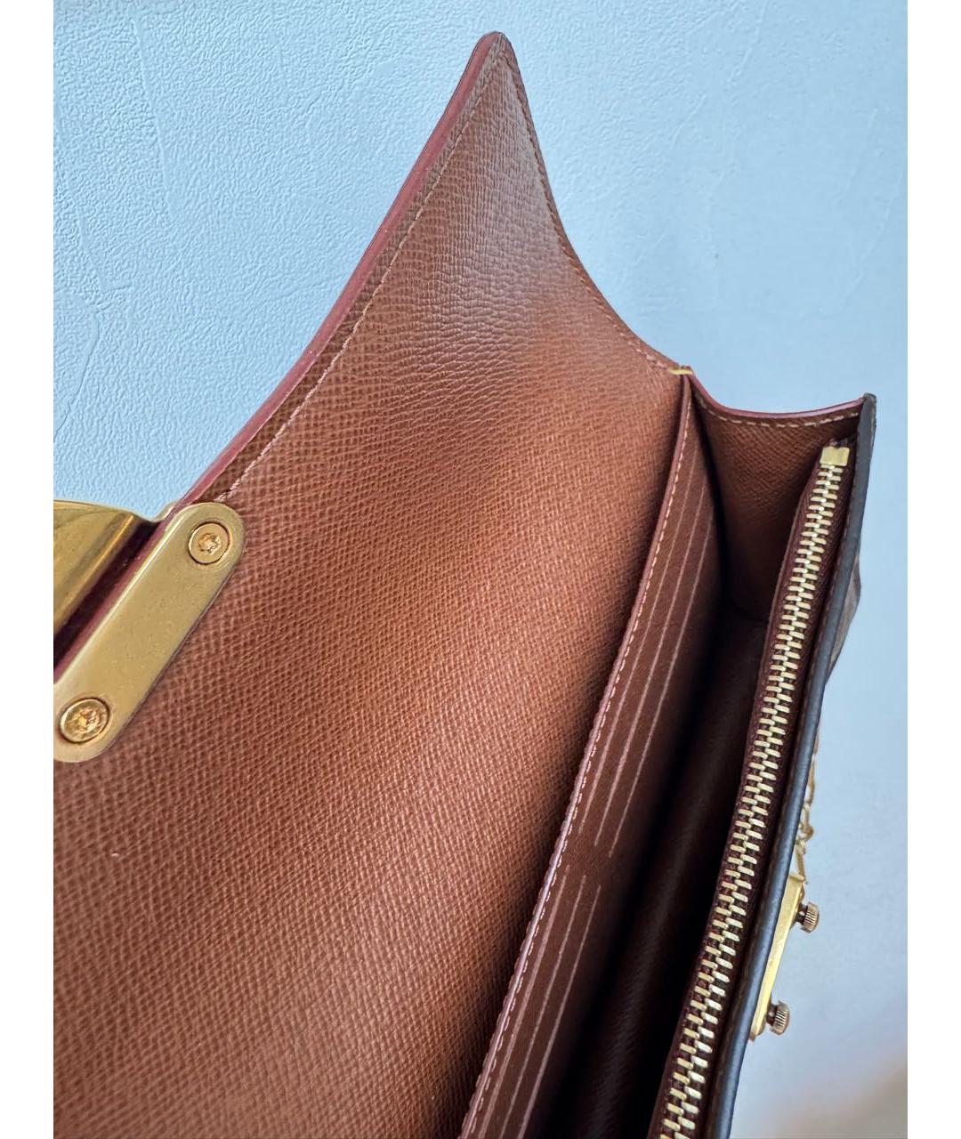 LOUIS VUITTON Коричневая кожаная поясная сумка, фото 4