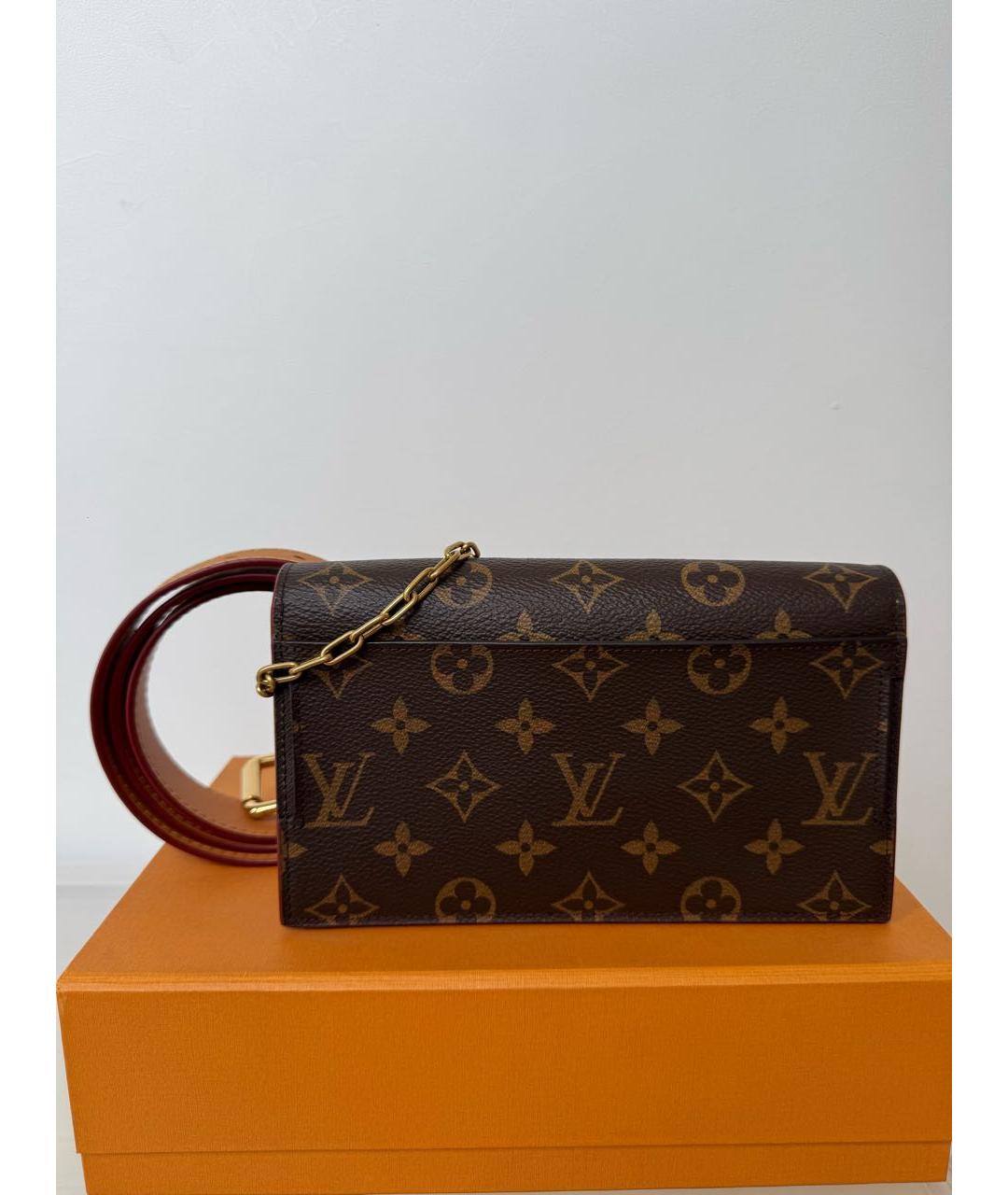 LOUIS VUITTON Коричневая кожаная поясная сумка, фото 3