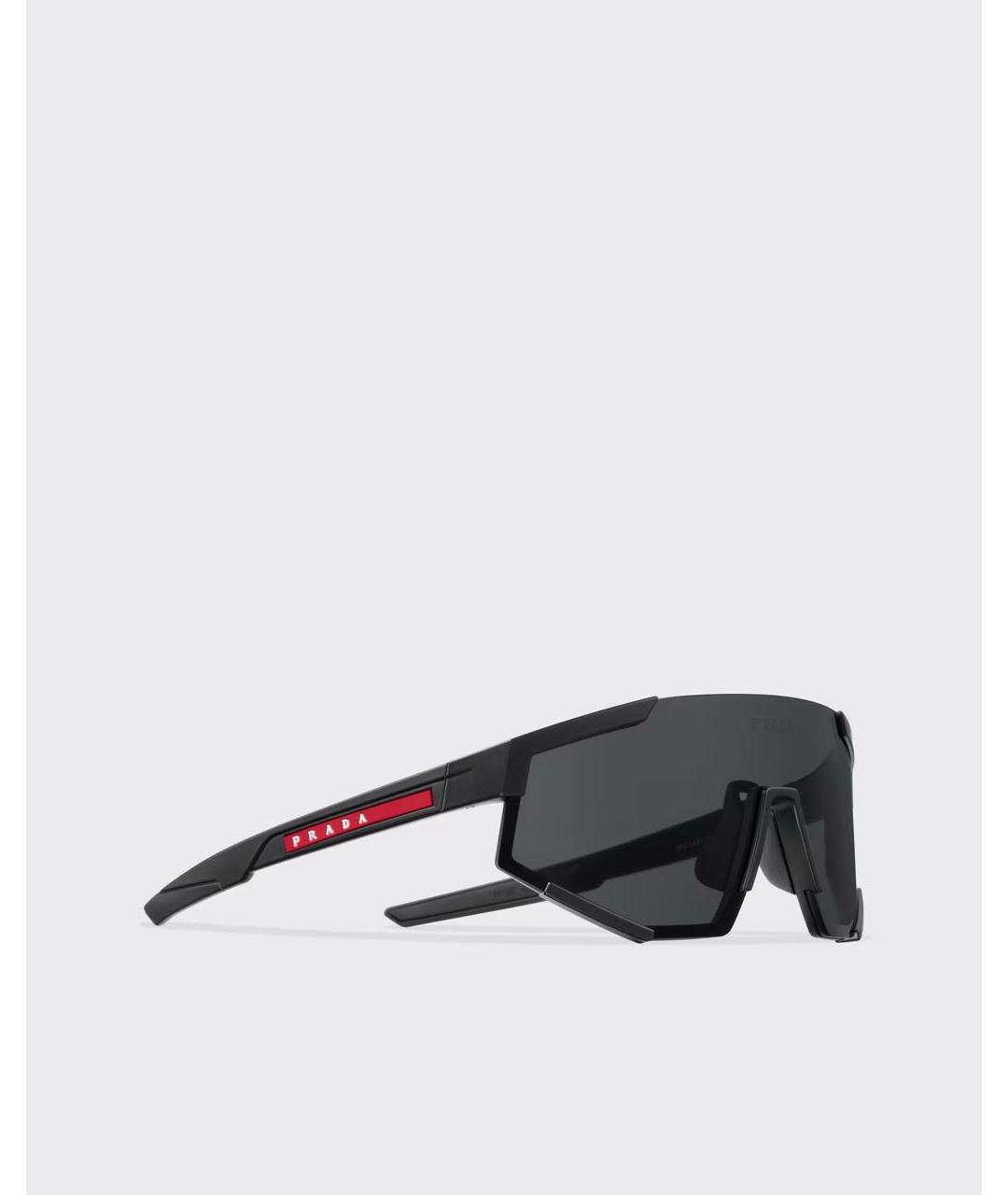 PRADA Черные пластиковые солнцезащитные очки, фото 2