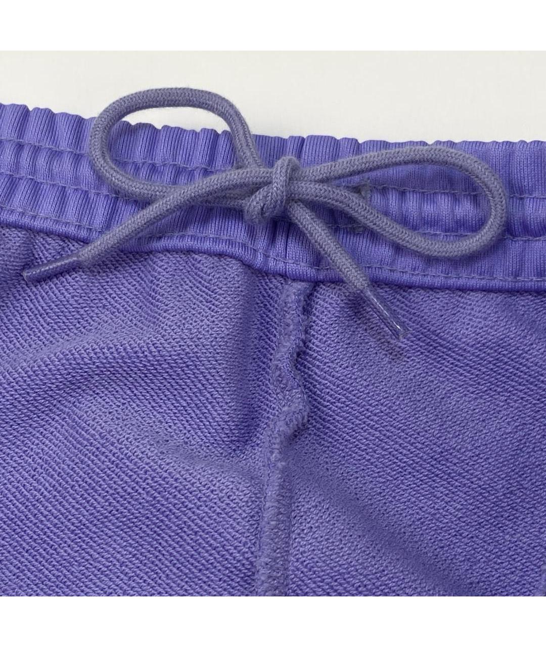 BALENCIAGA Фиолетовые хлопковые повседневные брюки, фото 4