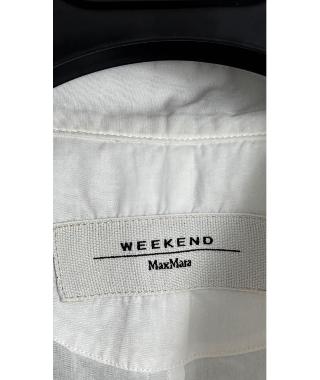 WEEKEND MAX MARA Белая хлопковая рубашка, фото 3