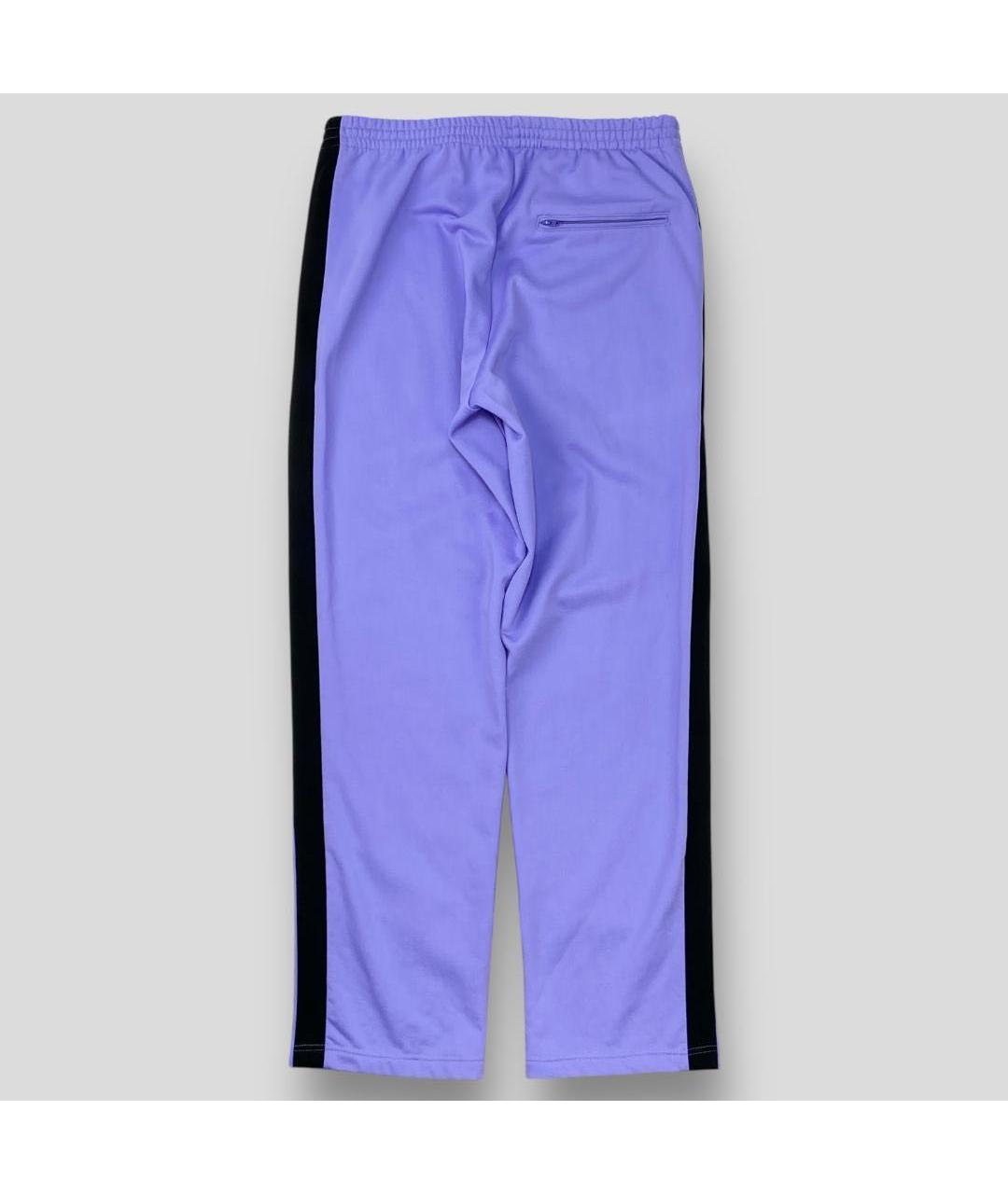 BALENCIAGA Фиолетовые хлопковые прямые брюки, фото 2