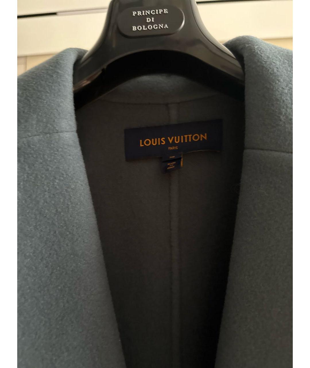 LOUIS VUITTON Серое кашемировое пальто, фото 3